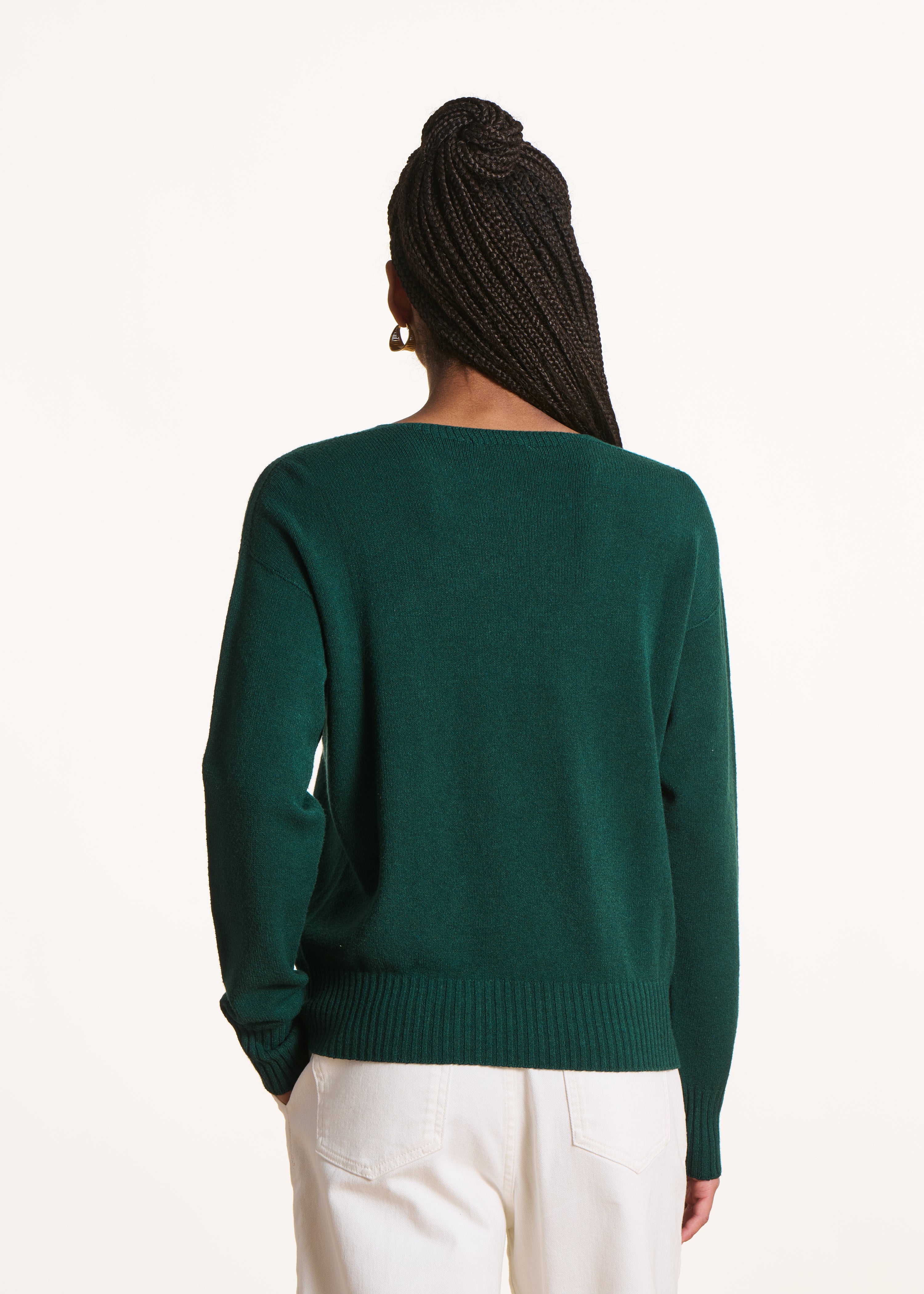 la-f-e-marabout-e-pulls-gilets-pullover-petrol-v-ausschnitt-wolle image 3