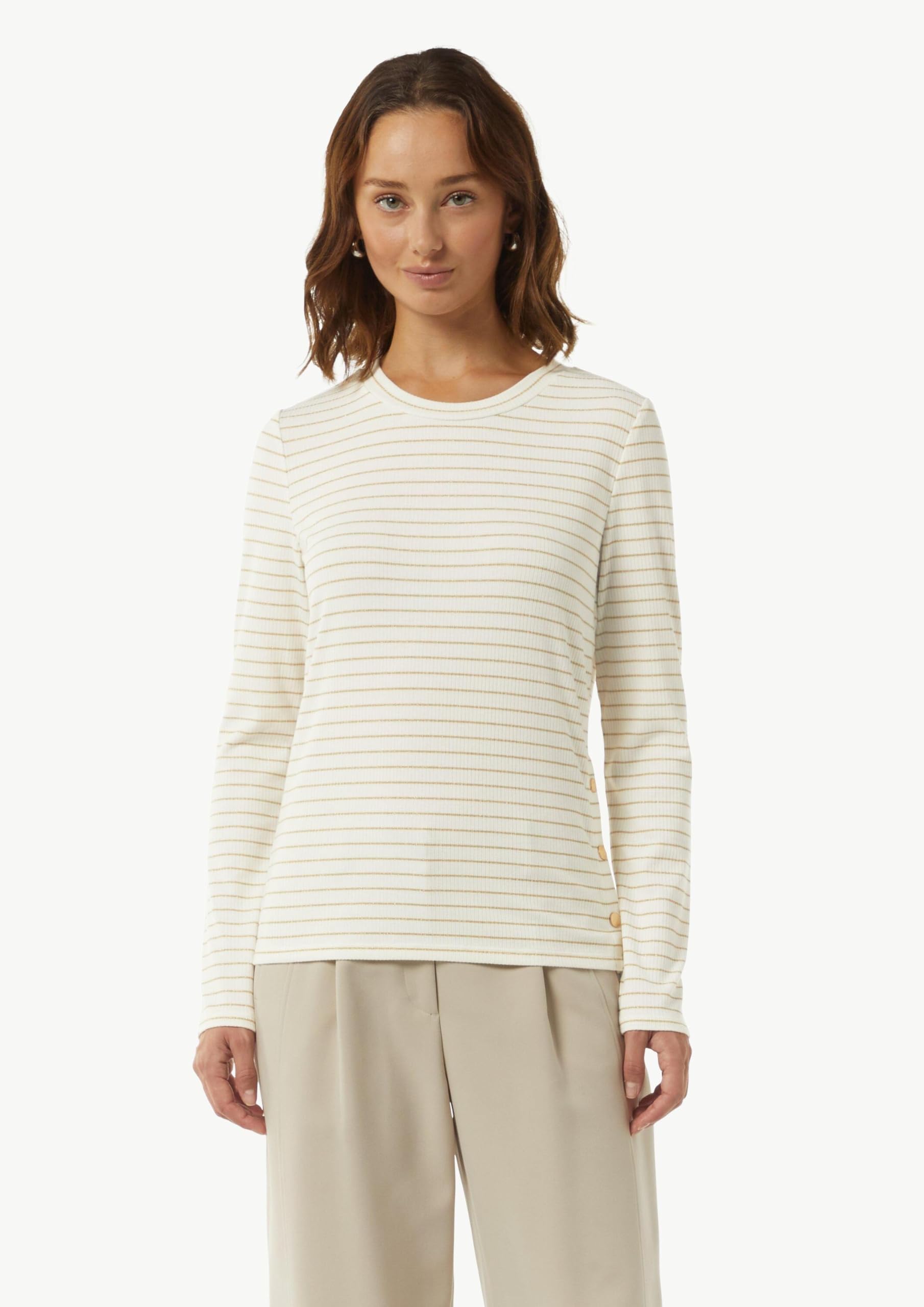 comma-langarmshirt-glitzergarn-streifen-damen-34-wei image 5