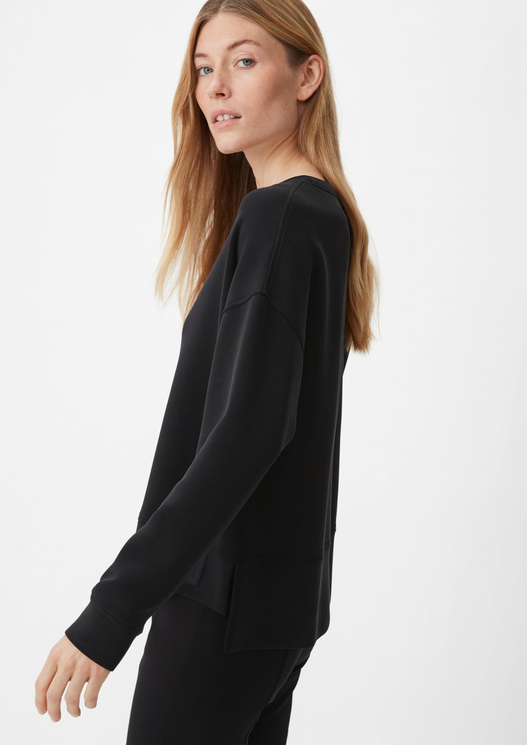 comma-tops-langarmshirt-aus-modalmix-schwarz image 6
