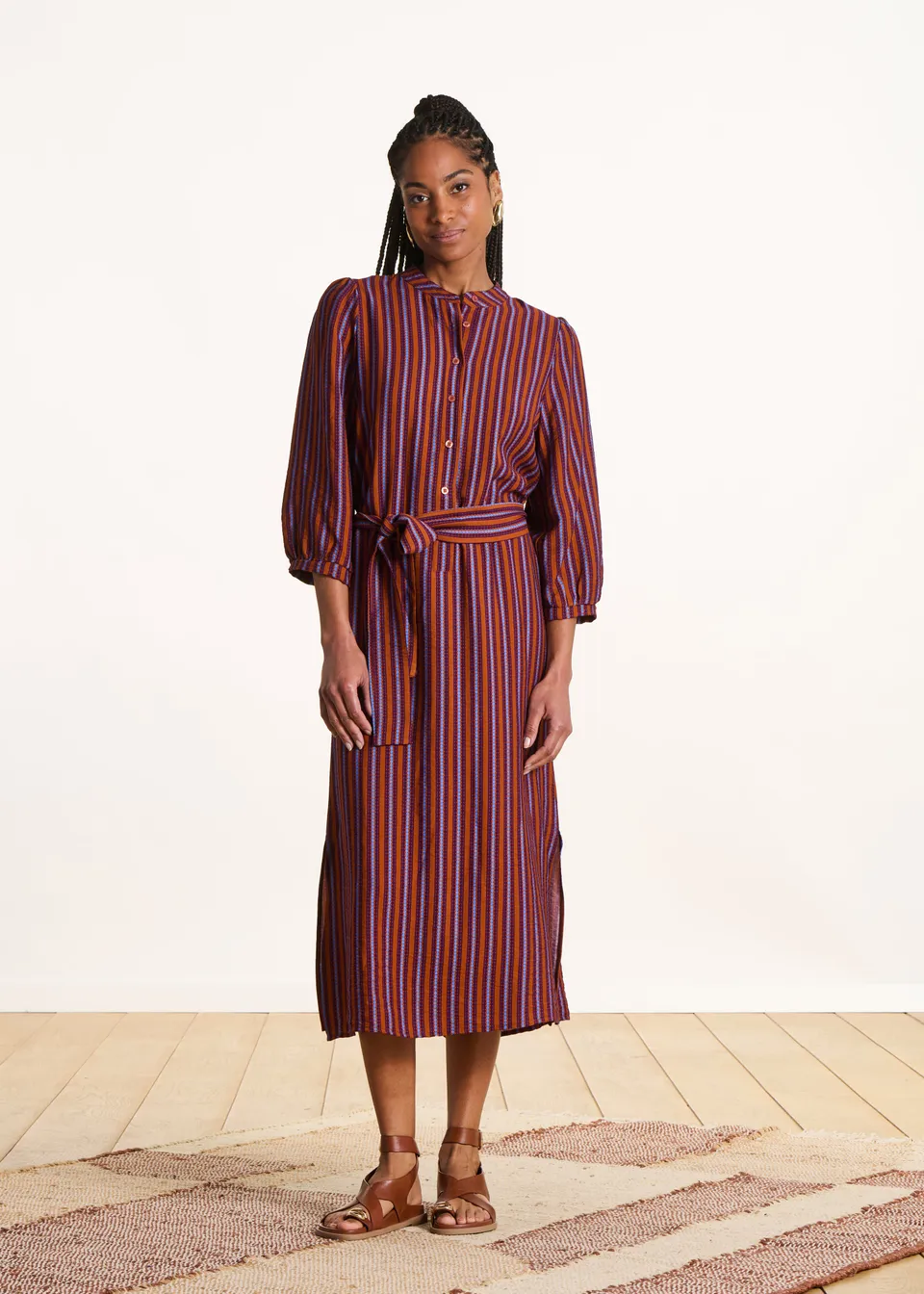la-f-e-marabout-e-squido-midikleid-gestreift-lila-orange image 1