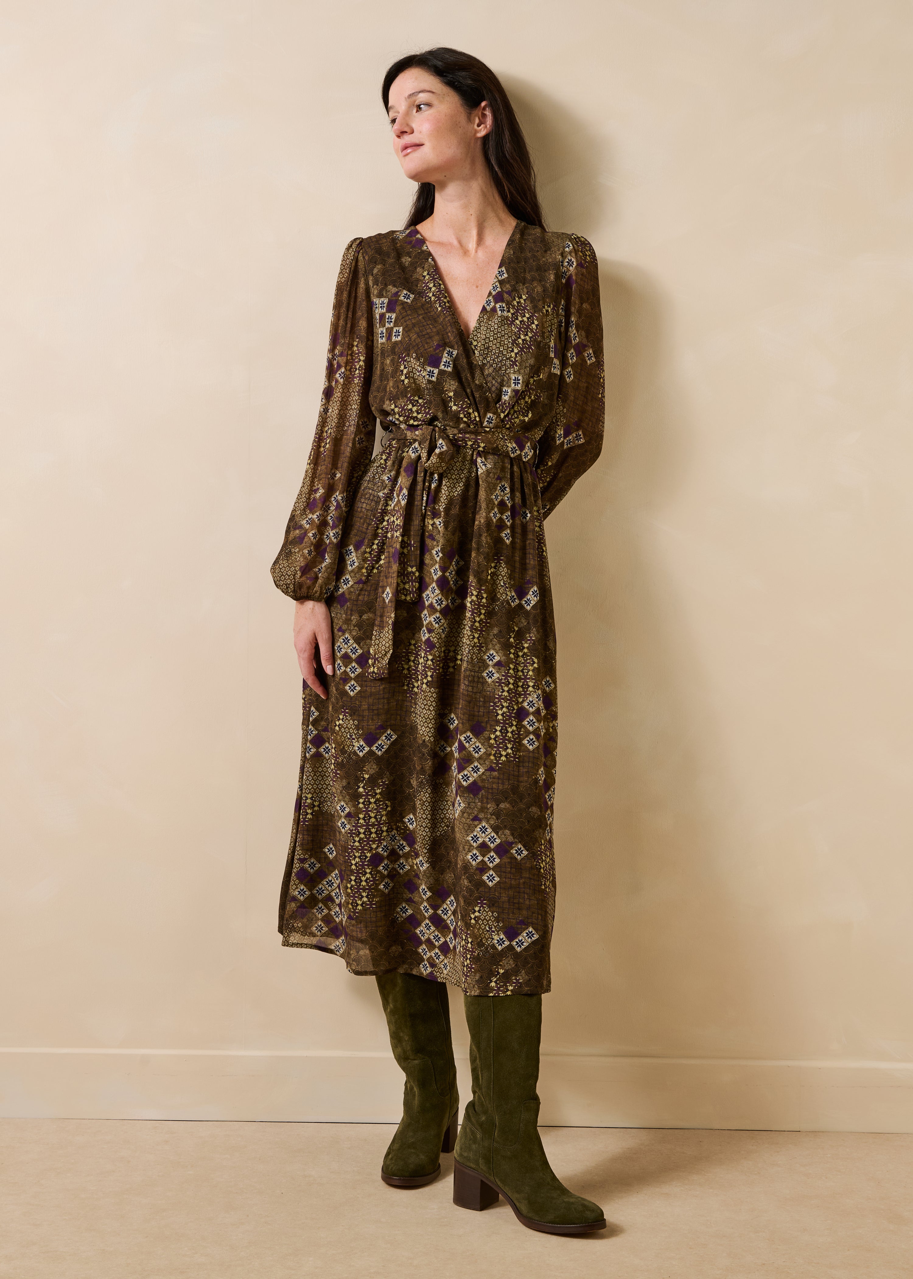 la-f-e-marabout-e-robes-reola-kleid-gr-n-ethno-print image 1