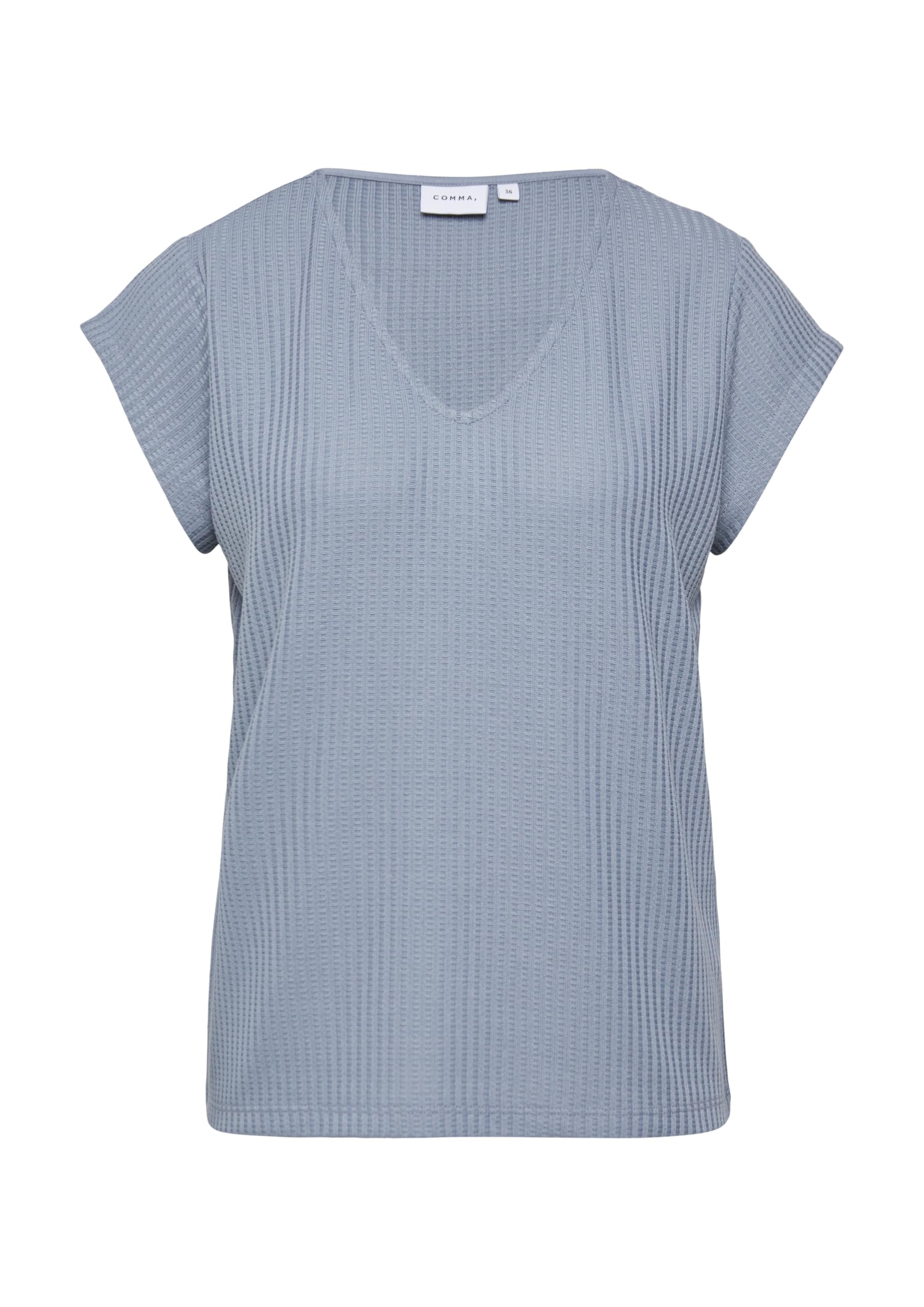 comma-strukturiertes-jersey-v-ausschnitt-t-shirt-gr-34 image 8