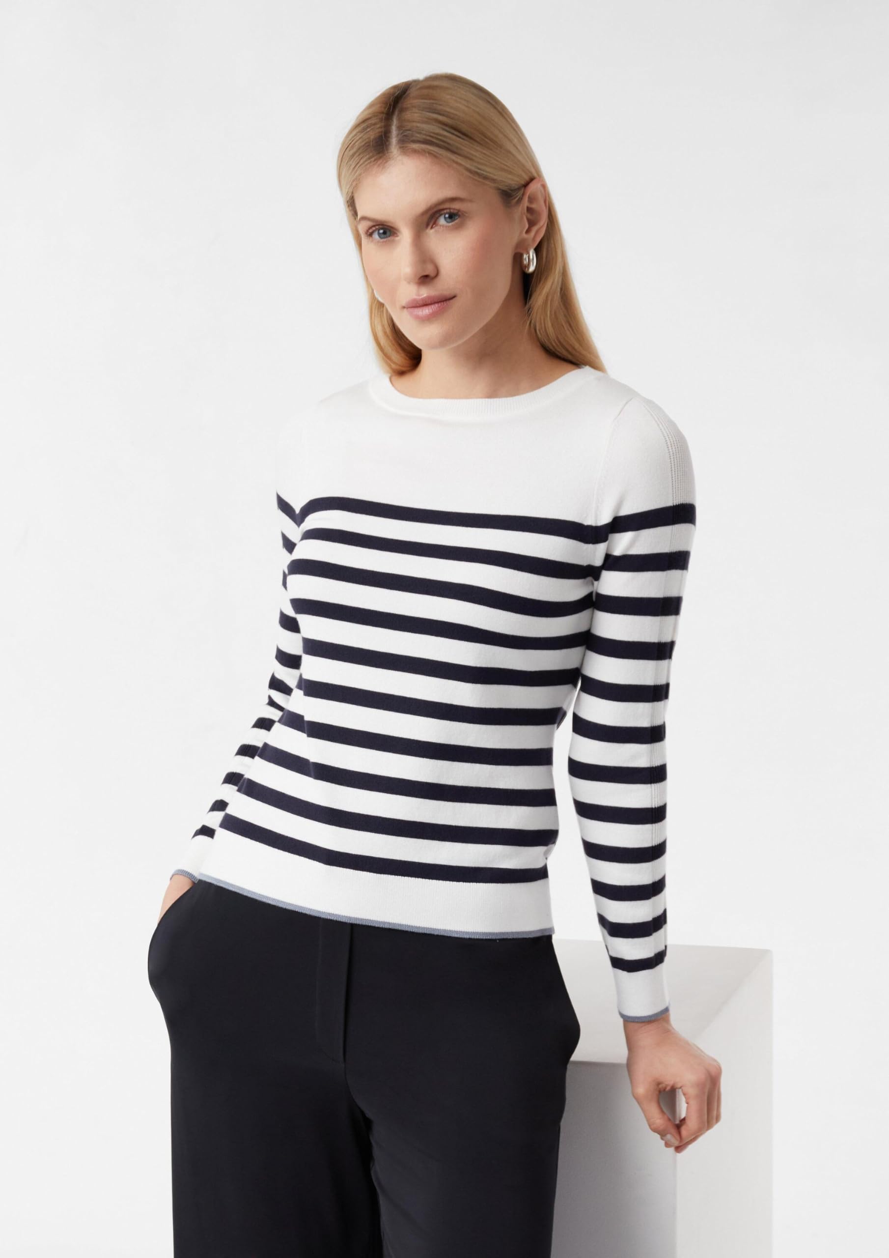 comma-feinstrickpullover-ringelmuster-gr-46-mit-streifen image 3