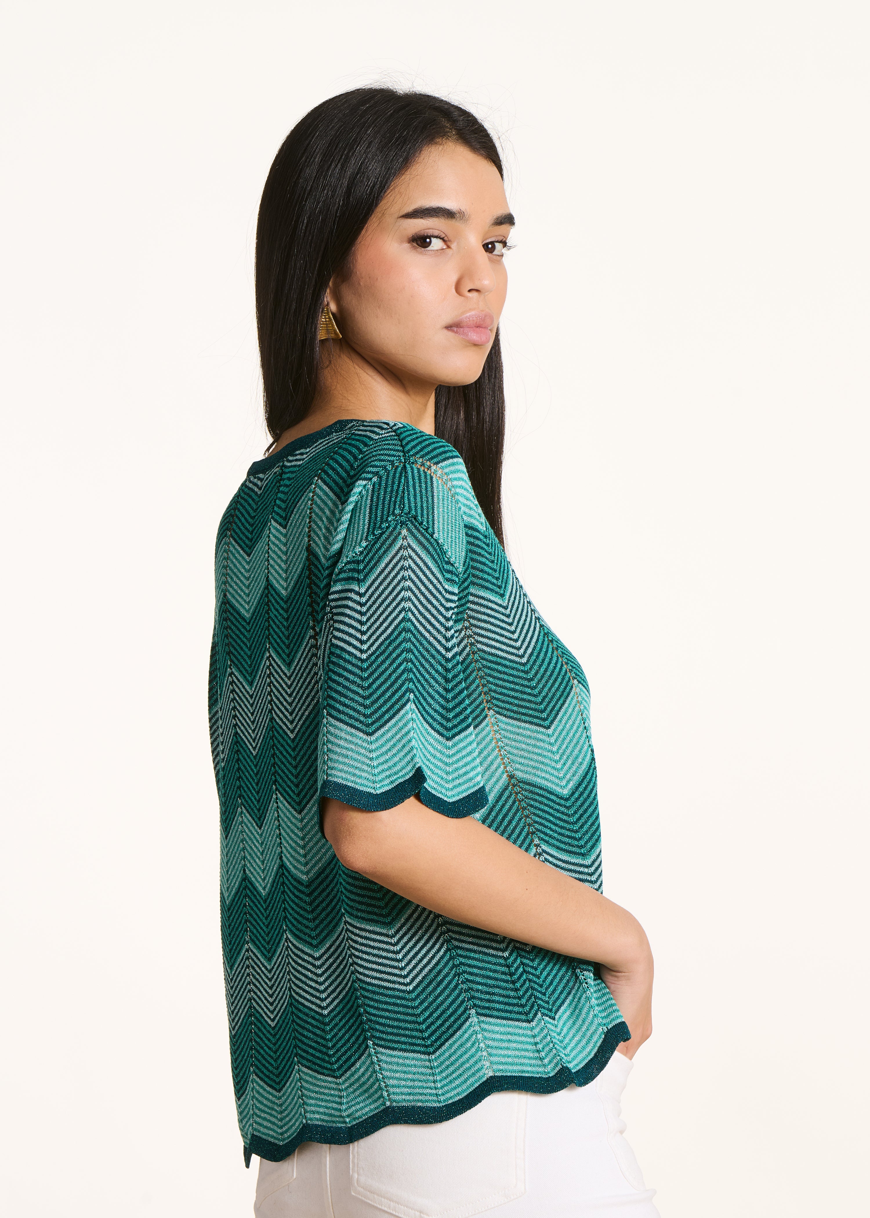 la-f-e-marabout-e-fl-pu-fala-pullover-petrol-kurz-zickzack-strick image 3