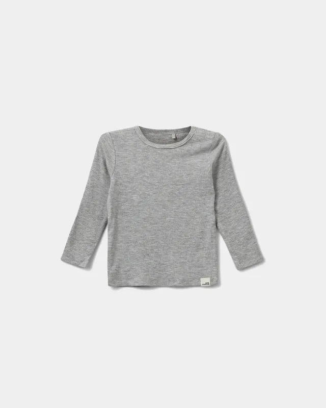 sofie-schnoor-kids-petriciasb-langarmshirt-grey-mel-rippe image 1