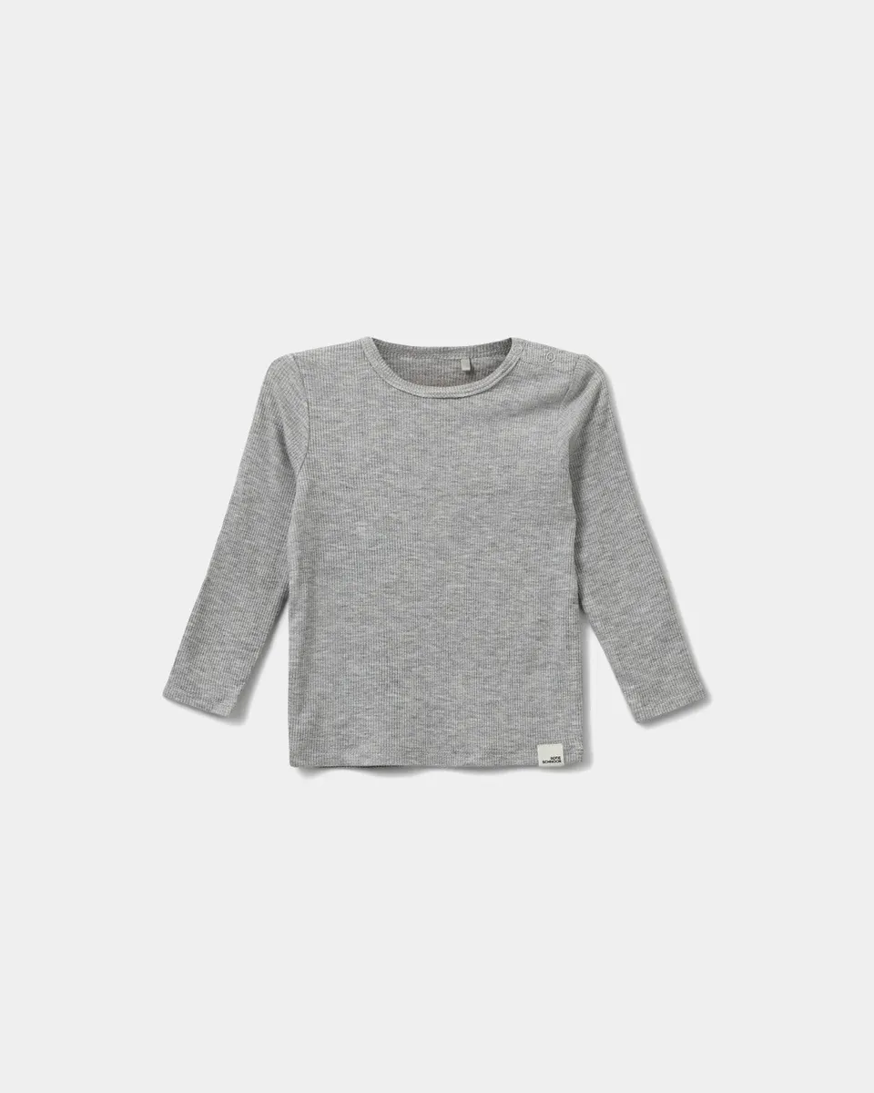 sofie-schnoor-kids-petriciasb-langarmshirt-grey-mel-rippe image 1