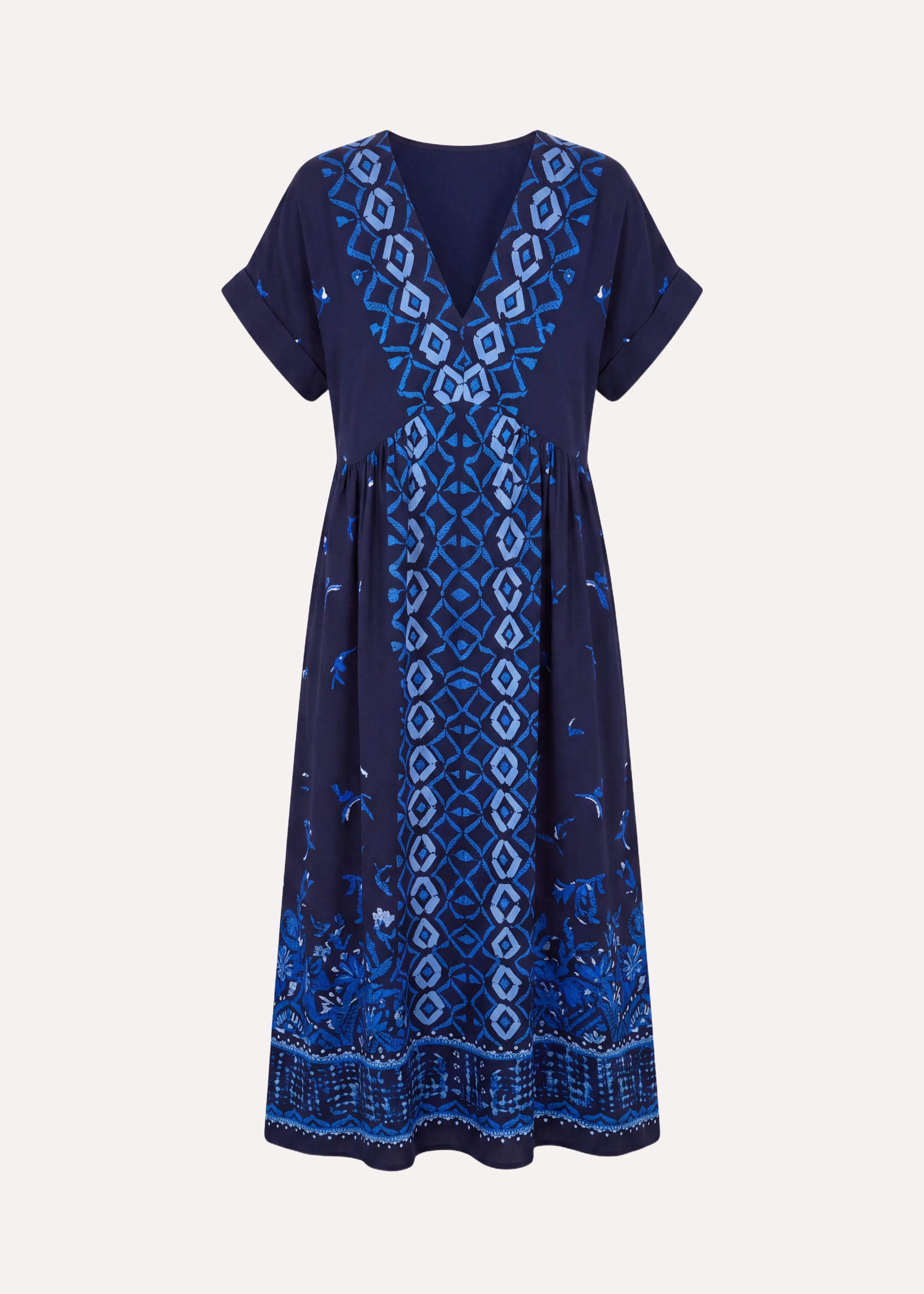 la-f-e-marabout-e-darling-kleid-blau-lang-v-ausschnitt image 6
