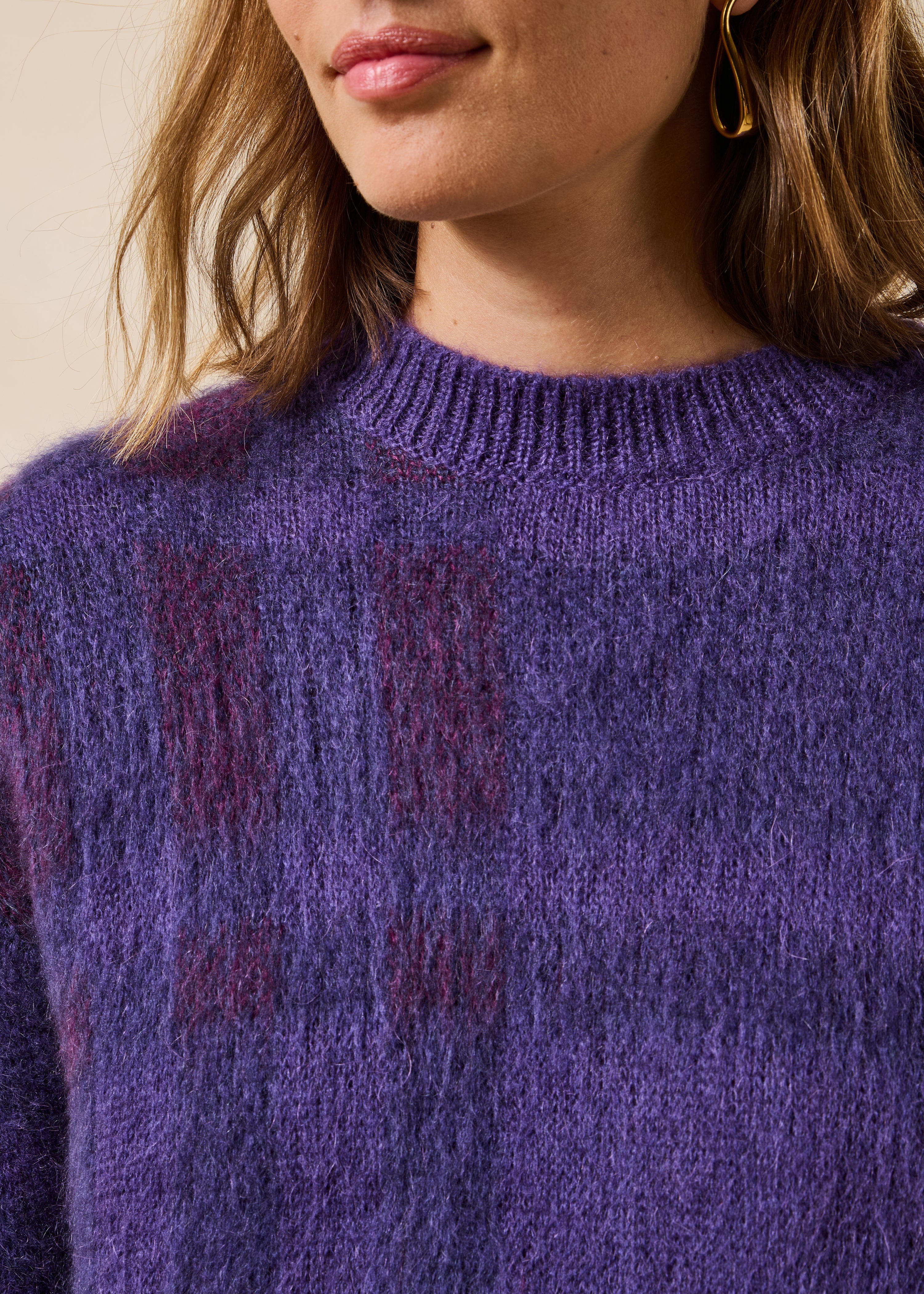 la-f-e-marabout-e-gringo-pullover-lila-karo-mohair image 5