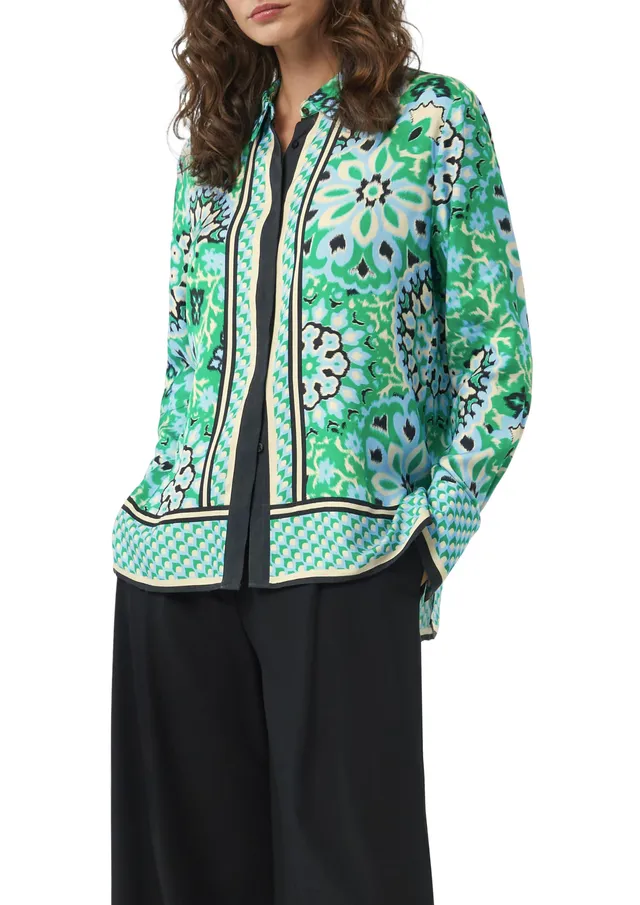 comma-blouses-hemdbluse-abstrakt-langarm-gr-44 image 1