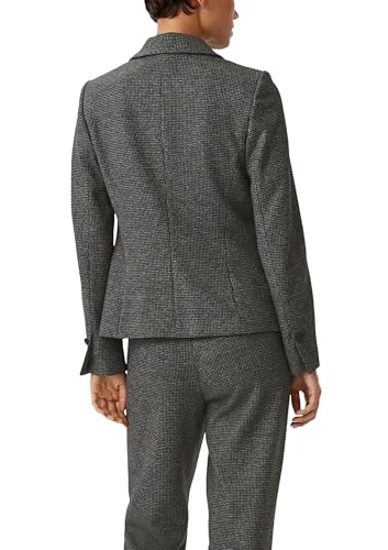 comma-blazer-pepita-muster-jacquard-damenblazer-gr-40-schwarz image 8