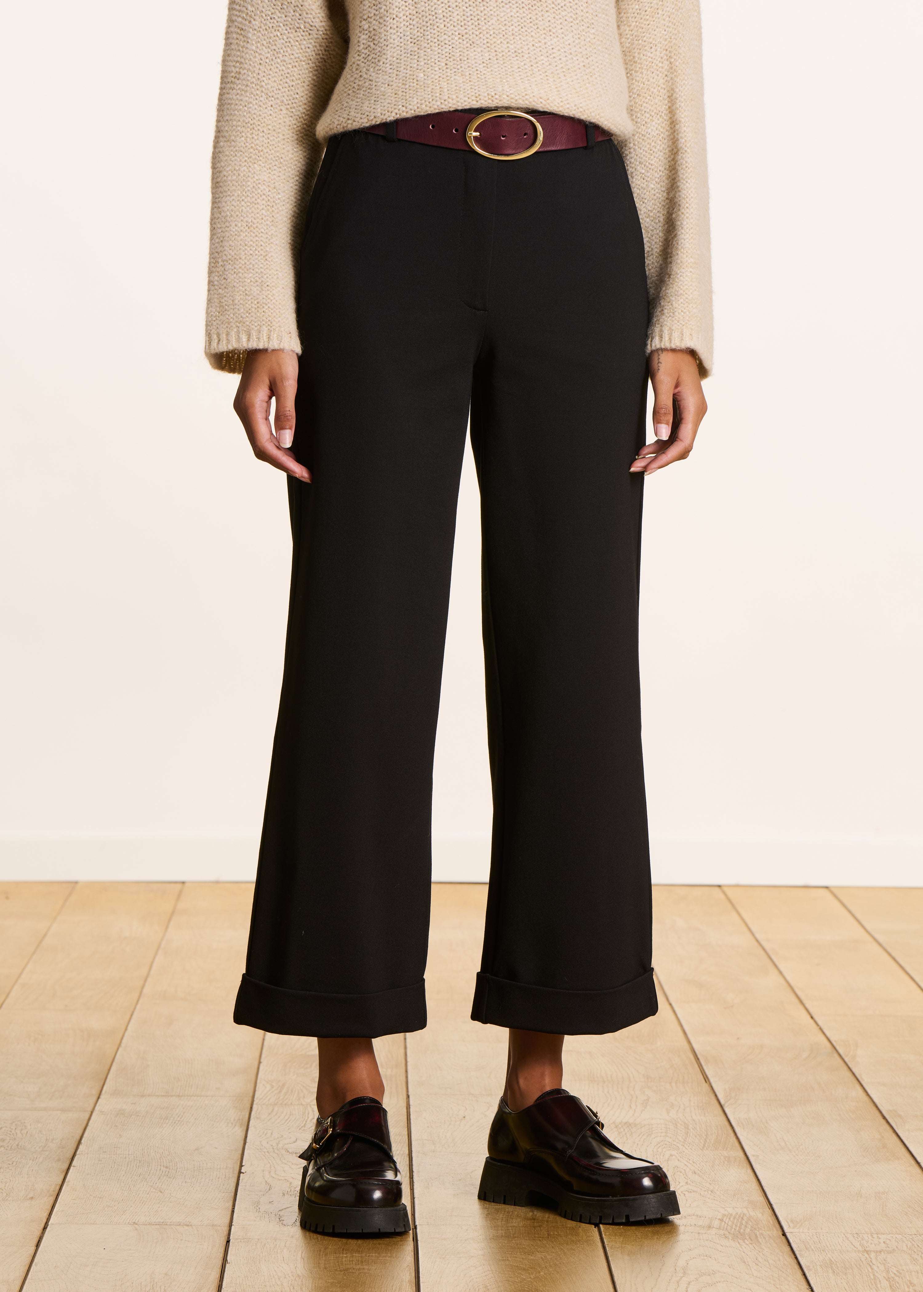 la-f-e-marabout-e-pantalons-hose-schwarz-7-8-milano image 2