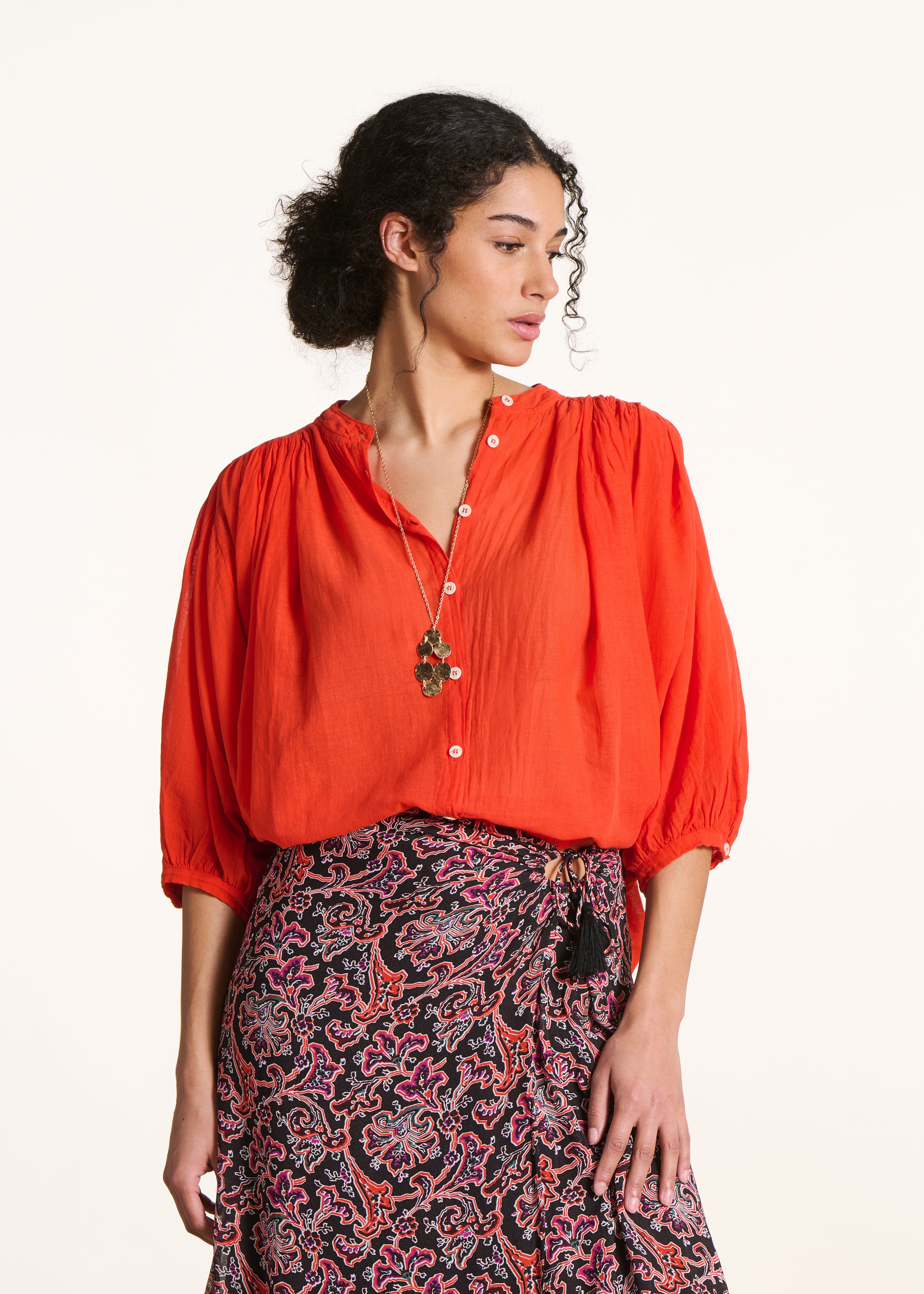 la-f-e-marabout-e-chemises-bluse-douwina-baumwollvoile-orange image 2