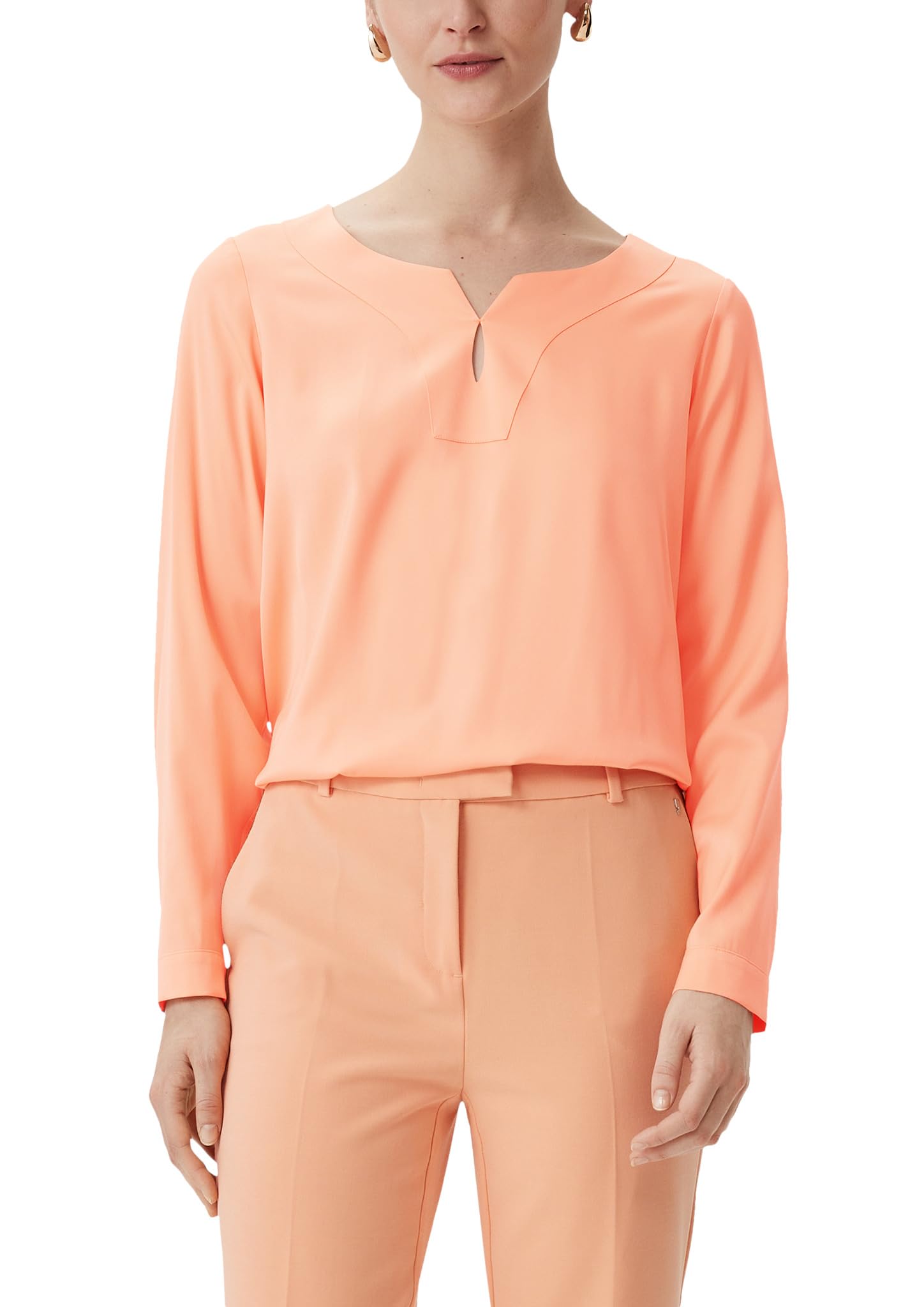 comma-satinbluse-mit-tunika-ausschnitt-bluse-gr-42-ozeanblau image 8