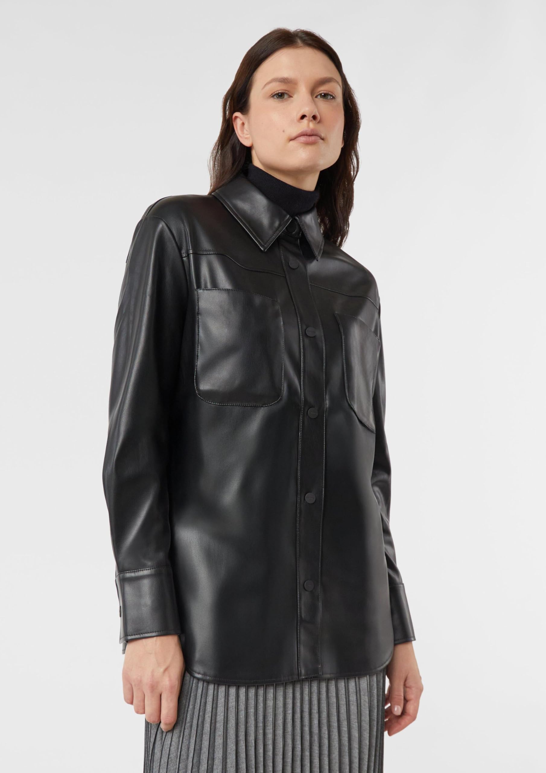 comma-overshirt-kunstleder-jacke-gr-e-44-schwarz image 5