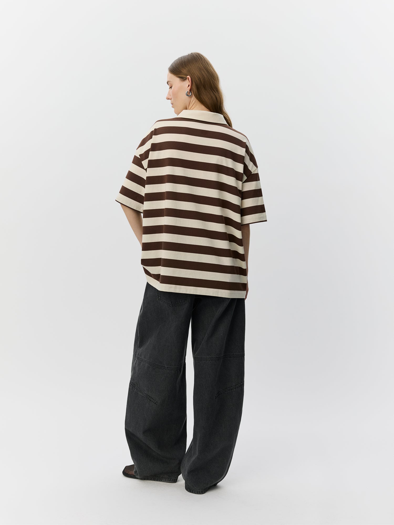 sofie-schnoor-women-pilsw-s262250-polo-off-white-striped-oversize image 4