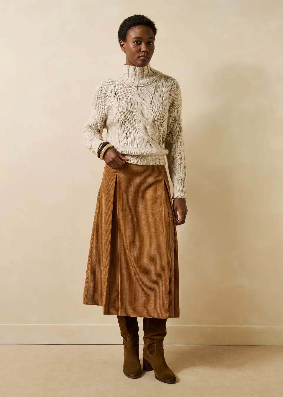 la-f-e-marabout-e-genaro-rock-camel-cord-midi-kellerfalten image 1