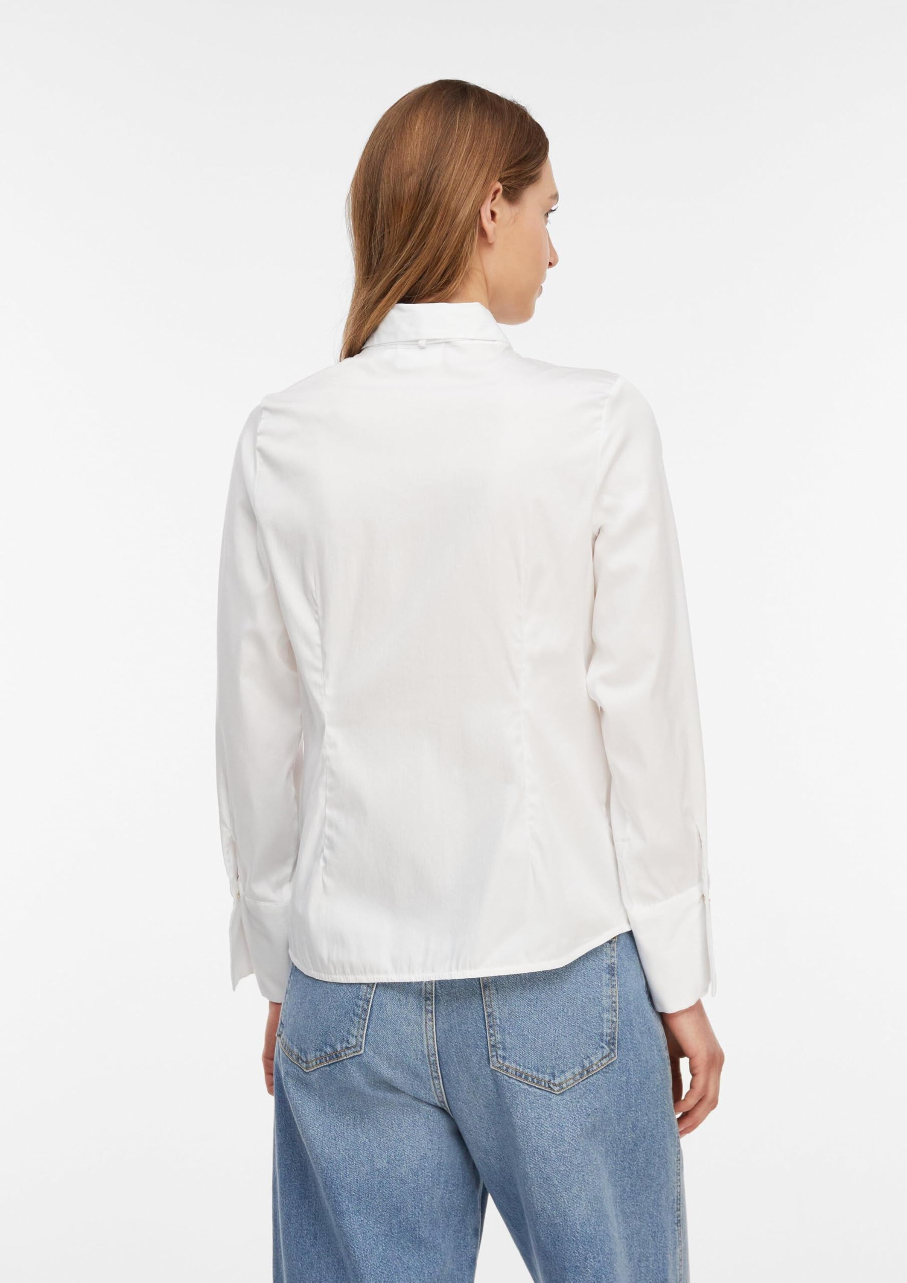 comma-bluse-stretch-popeline-bindekragen-gr-44-krawatte image 7