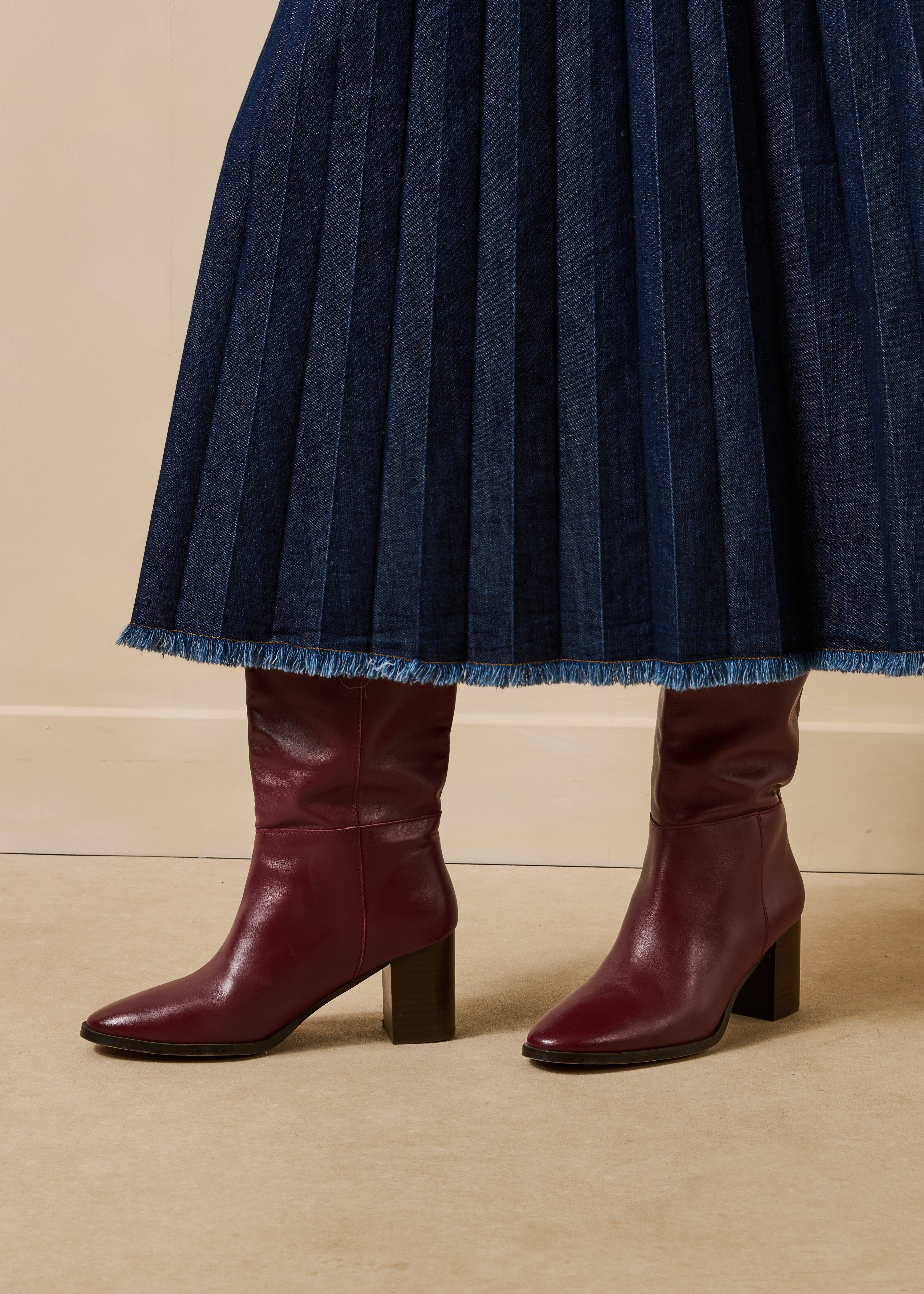 la-f-e-marabout-e-zakui-stiefel-bordeaux-leder-absatz image 3