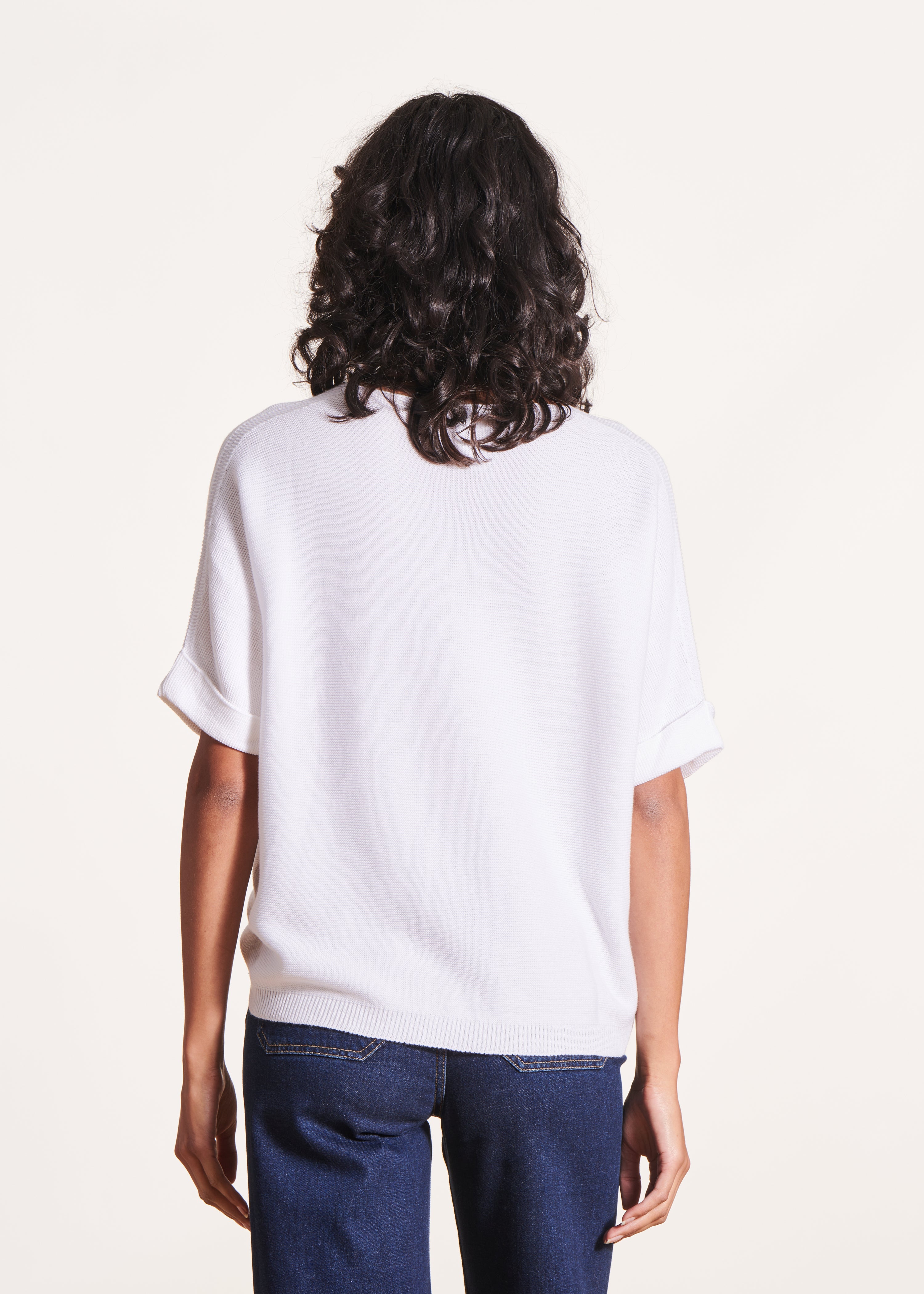 la-f-e-marabout-e-pullover-wei-kurzarm-v-ausschnitt image 3