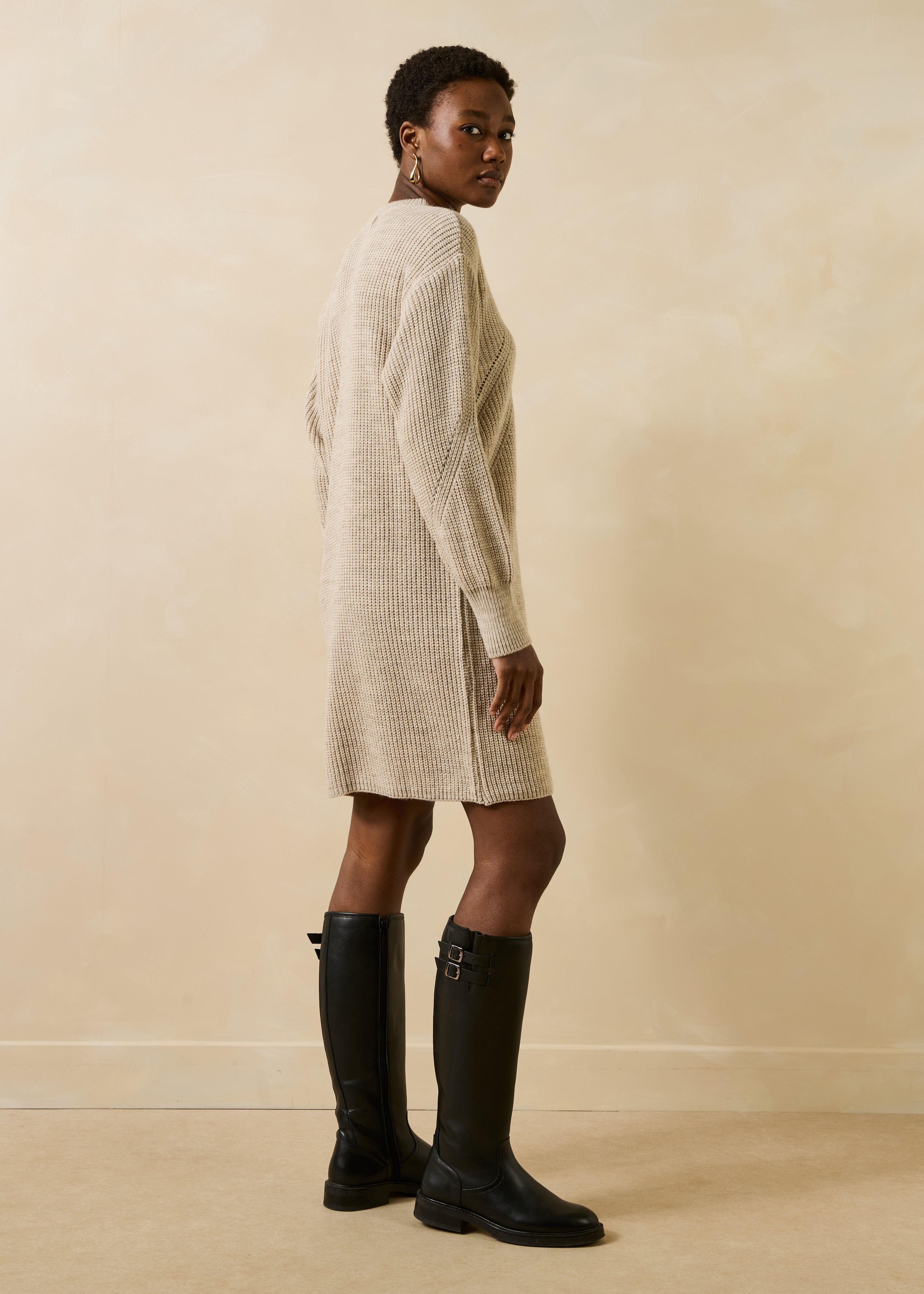 la-f-e-marabout-e-godoy-strickkleid-beige-wolle-alpaka image 2