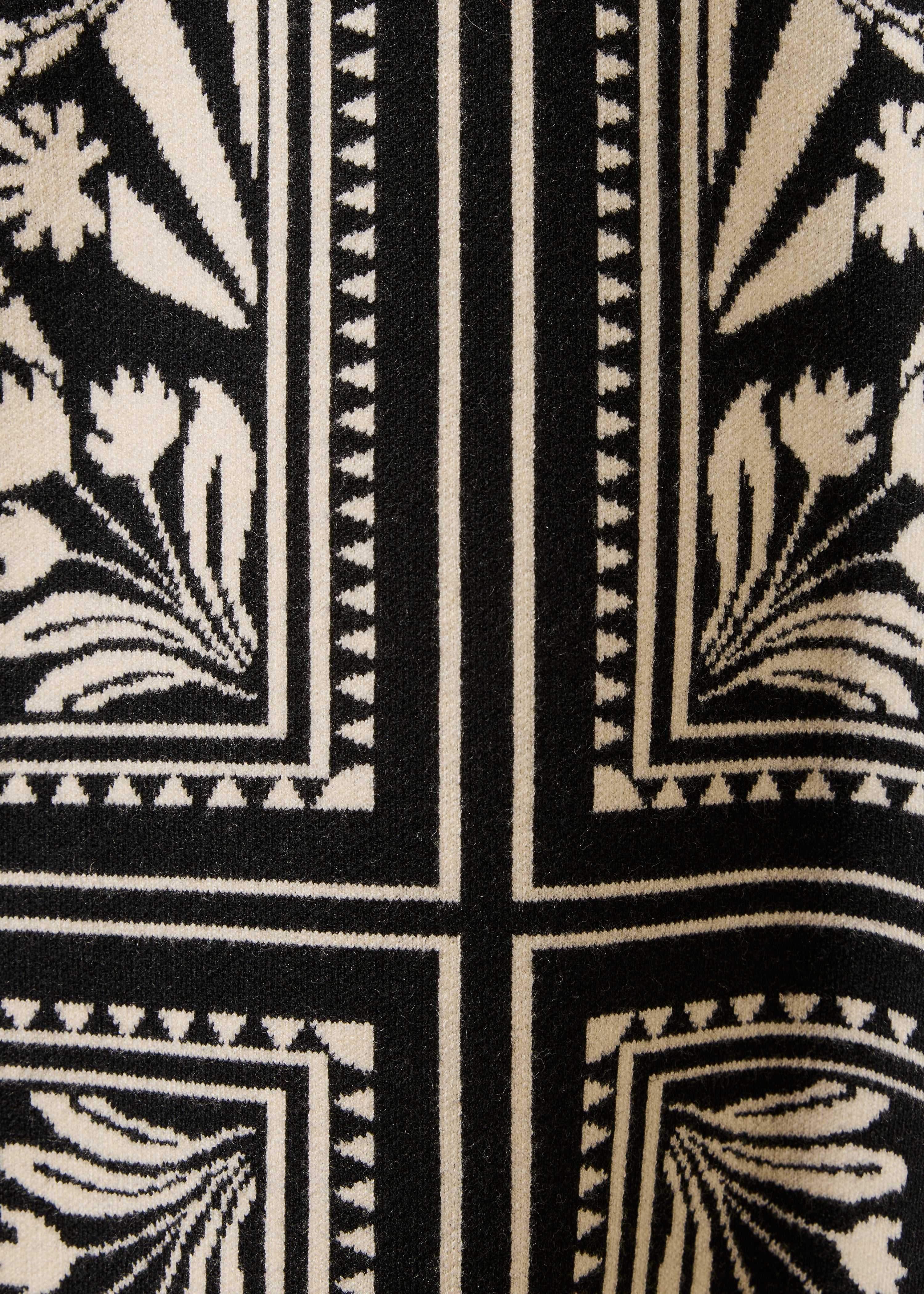 la-f-e-marabout-e-gaga-kleid-schwarz-wei-kurz-jacquard image 4