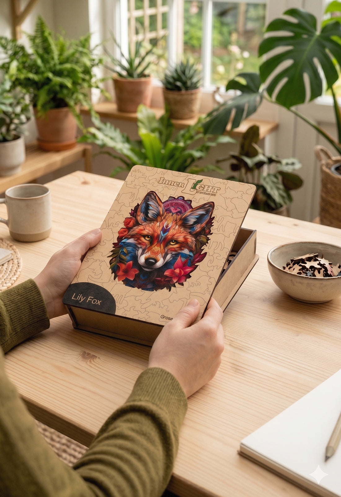 moshiki-holzpuzzle-lily-fox-fuchs-holz-farbenfroh-kunst image 4