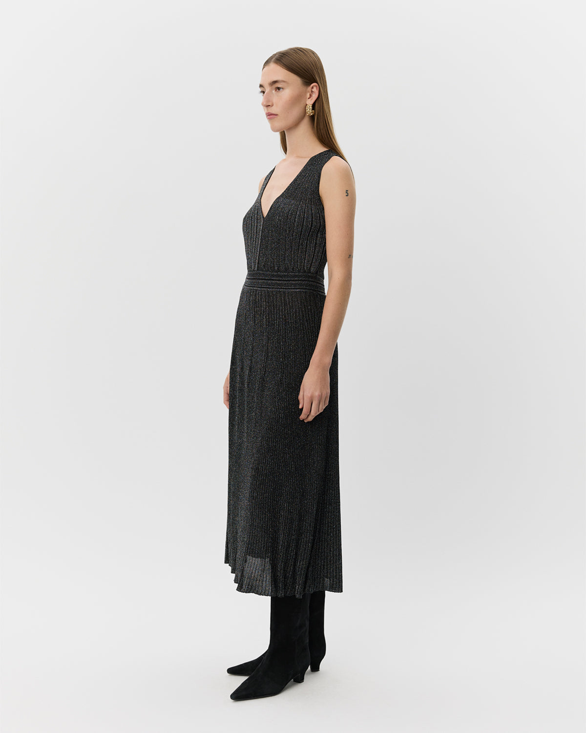sofie-schnoor-women-celestinesw-dress-maxi-kleid-schwarz-glitzer image 3
