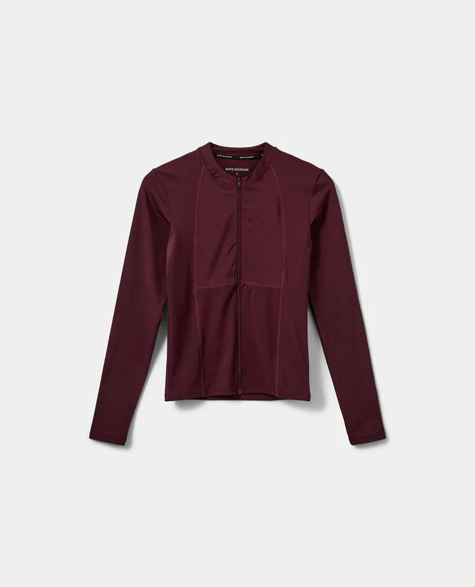 sofie-schnoor-sport-jayaspo-zip-bluse-burgundy-langarm image 1