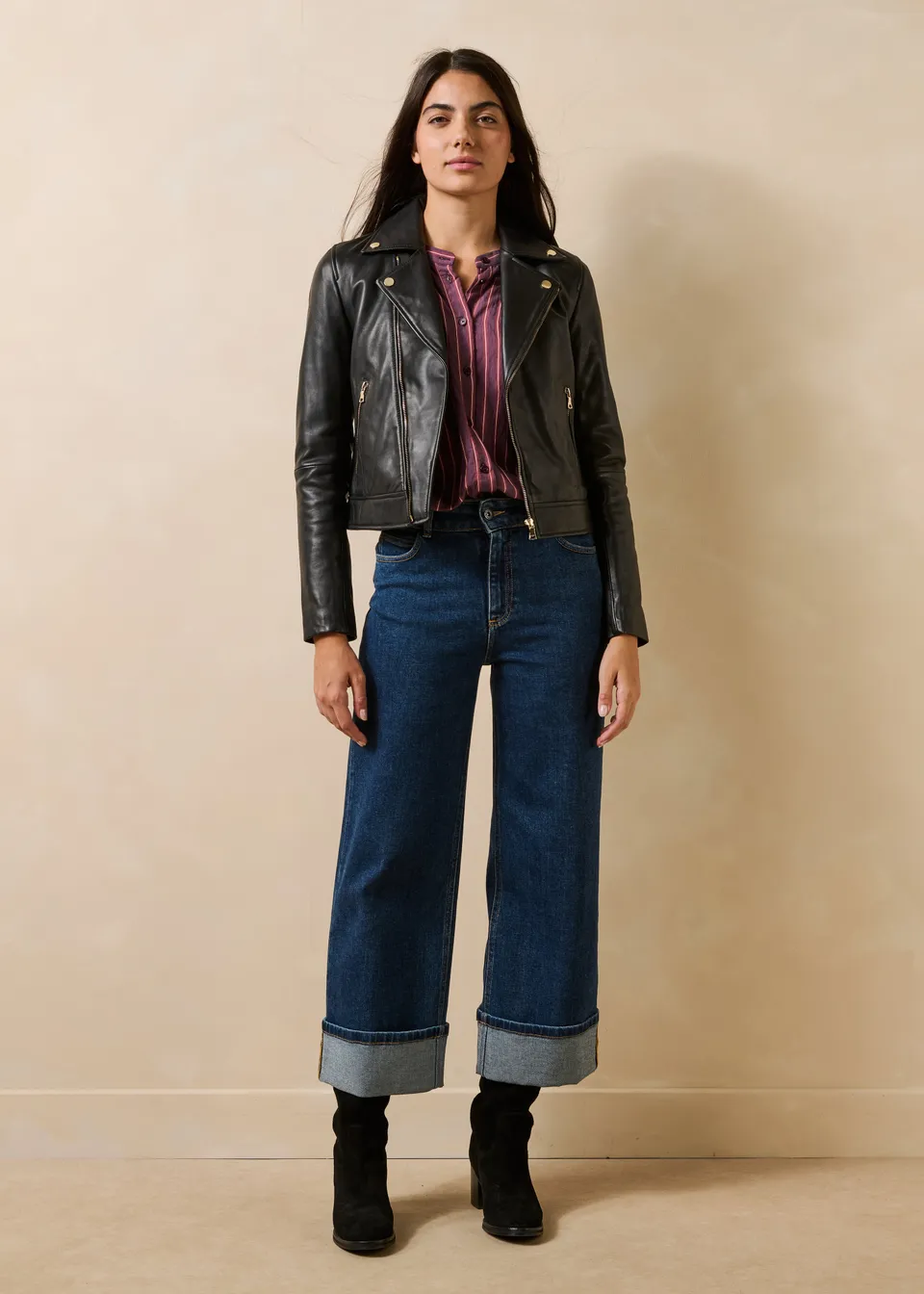 la-f-e-marabout-e-barcares-lederjacke-schwarz-38 image 1
