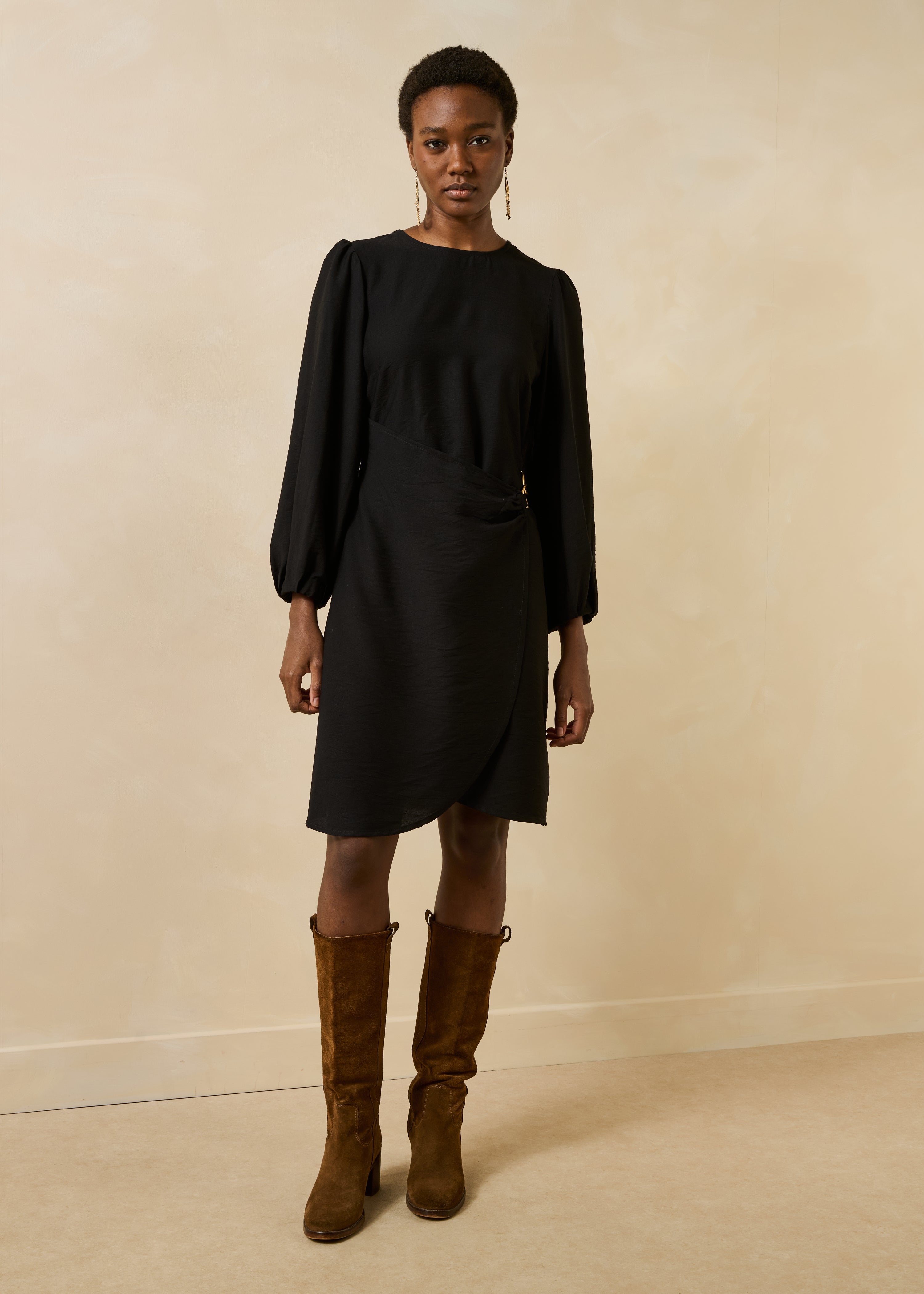 la-f-e-marabout-e-kleid-gutmer-schwarz-midi-gr-38 image 1