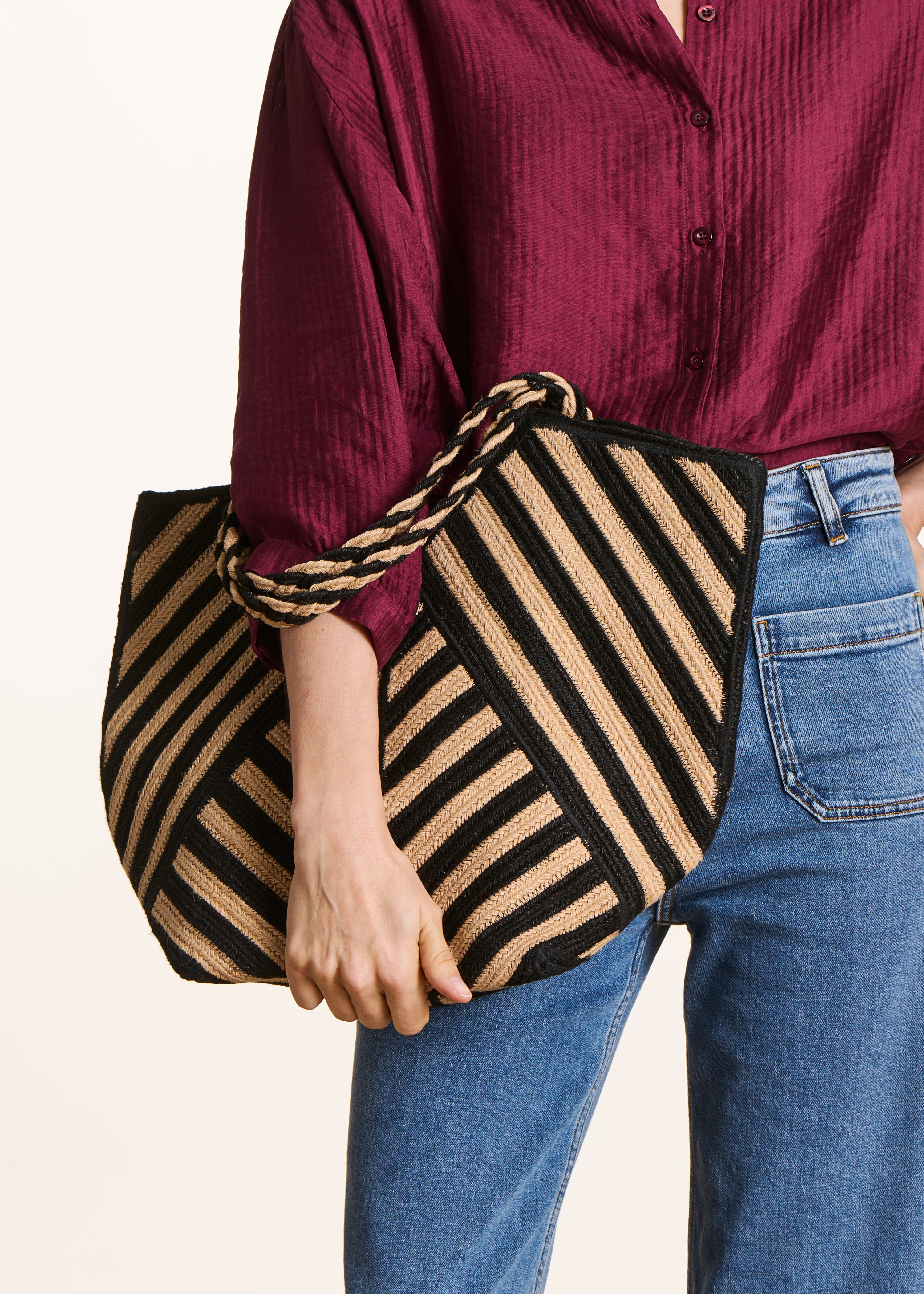 la-f-e-marabout-e-accessoires-shopper-jute-beige-schwarz-gestreift-tu image 3