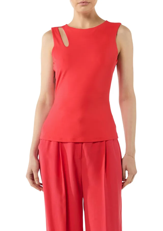 comma-jersey-top-damen-cut-out-gr-34-koralle image 1