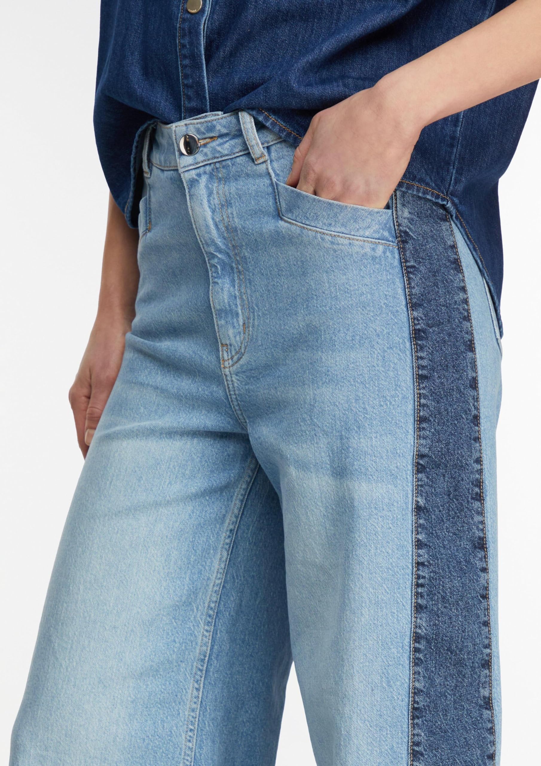 comma-anna-wide-leg-jeans-high-rise-gr-38-mit-streifen image 3