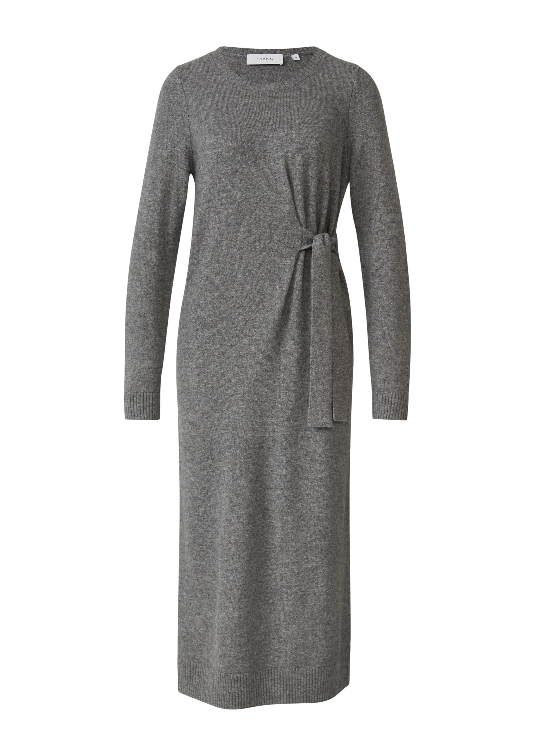 comma-maxi-strickkleid-wollmix-gr-e-44-mit-bindedetail image 3