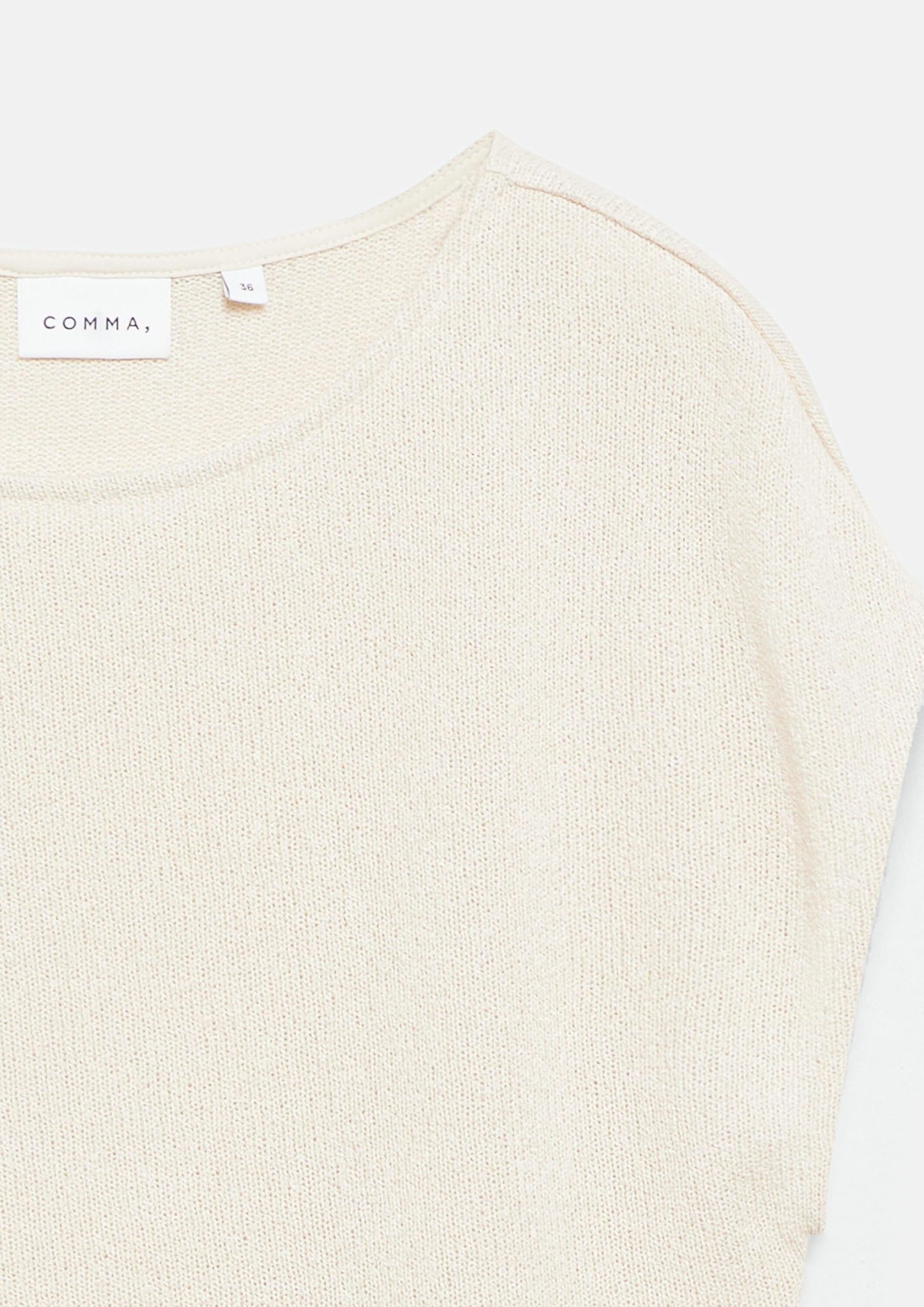 comma-sweatshirt-2180314-kurzarm-helles-beige-gr-38 image 5