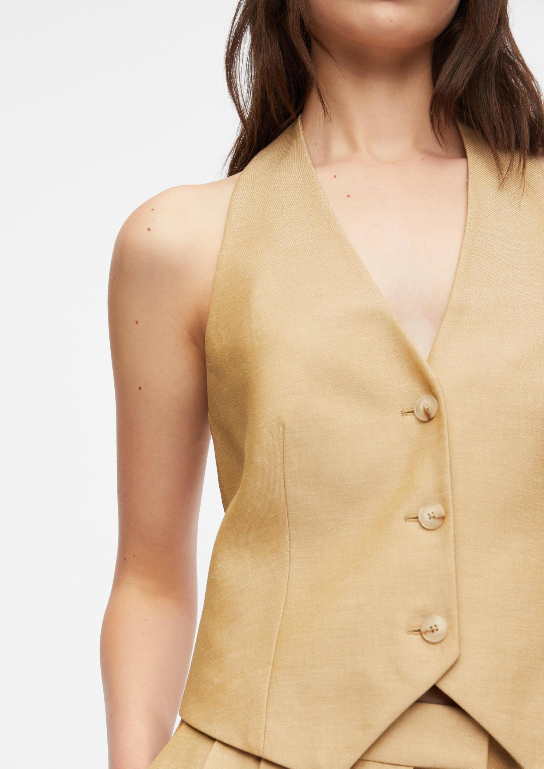 comma-jackets-indoor-weste-gr-36-leinenmix-sandstein-neckholder image 4