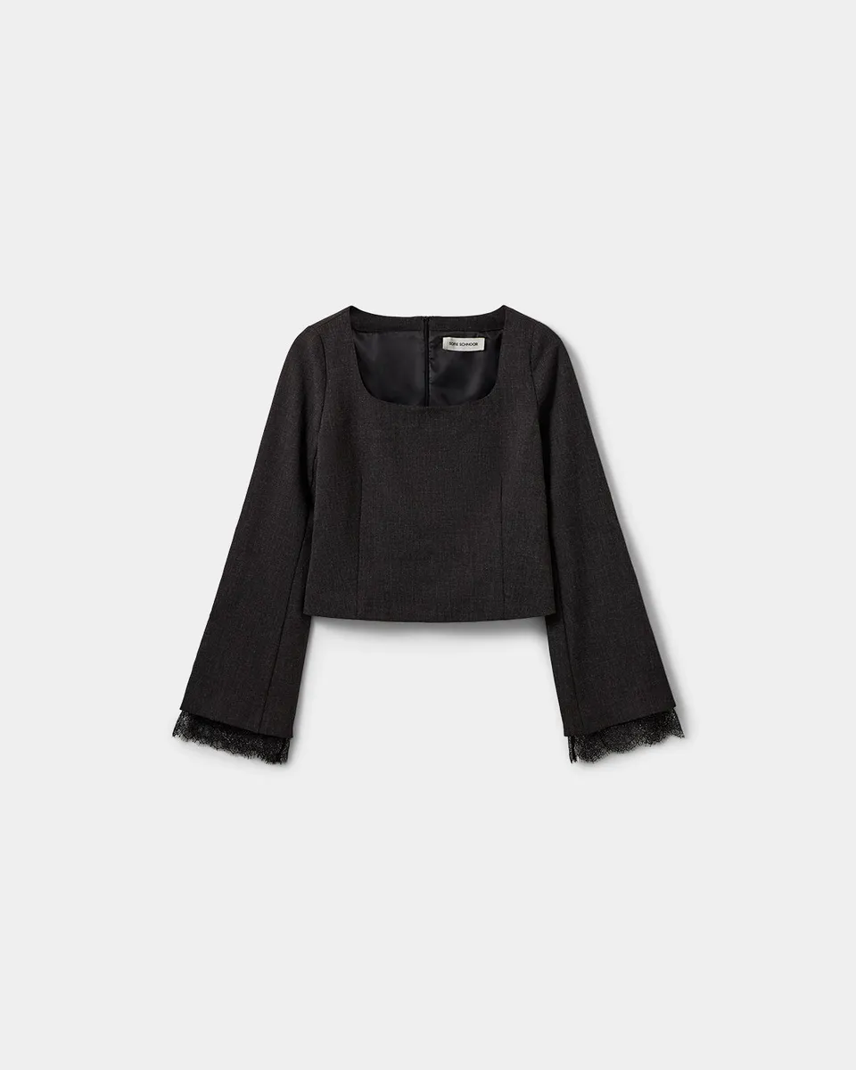 sofie-schnoor-women-laccosw-bluse-dunkelgrau-spitze-gr-36 image 1