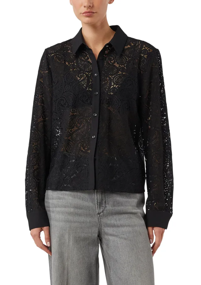 comma-blouses-semitransparente-hemdbluse-spitze-36 image 1