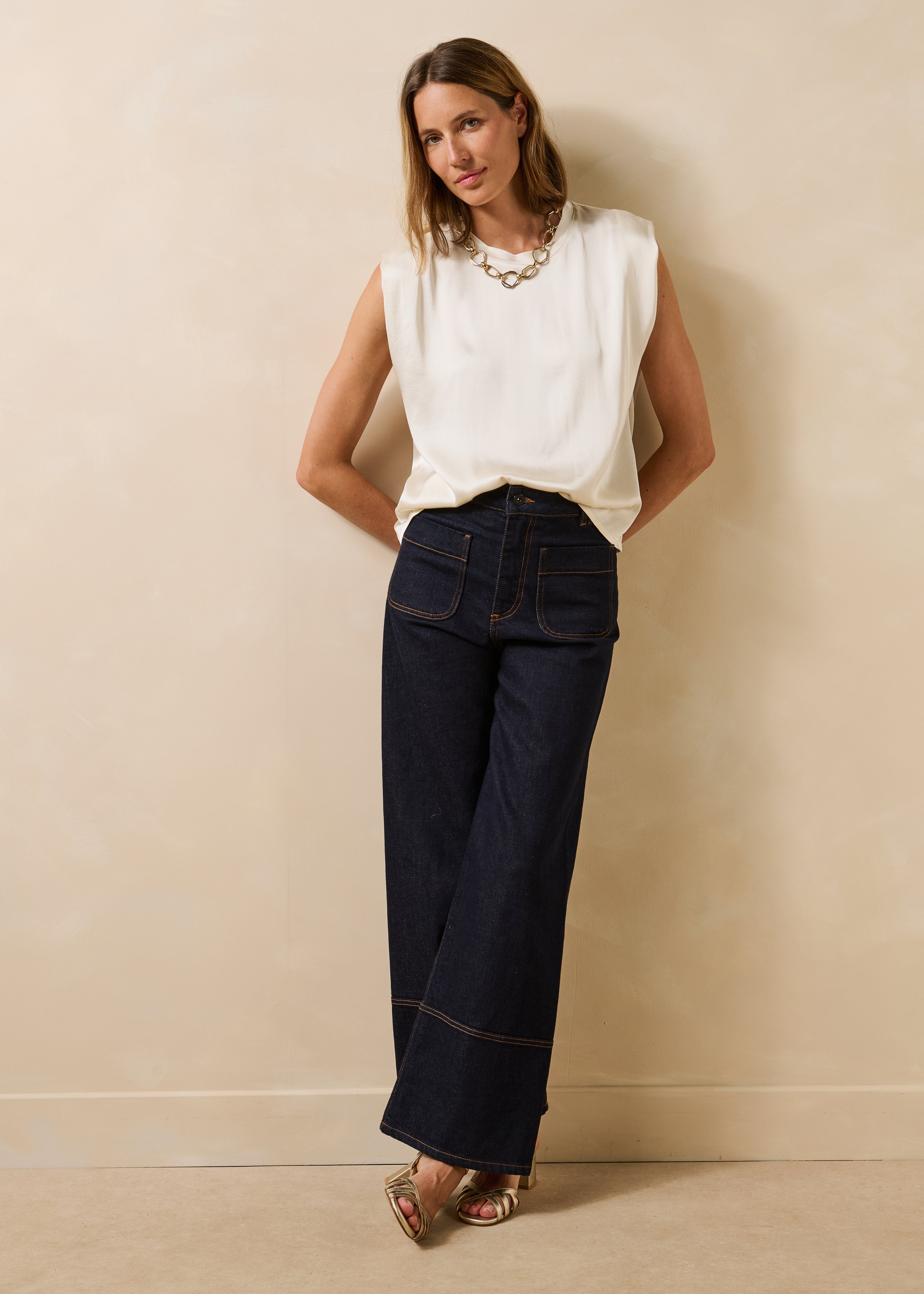la-f-e-marabout-e-garlis-top-ecru-satin-gr-36 image 2