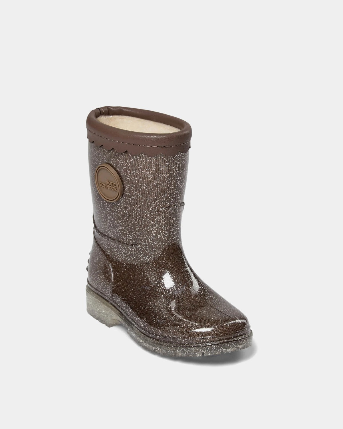 sofie-schnoor-kids-mellykb-gummistiefel-dunkelbraun-glitzer image 2