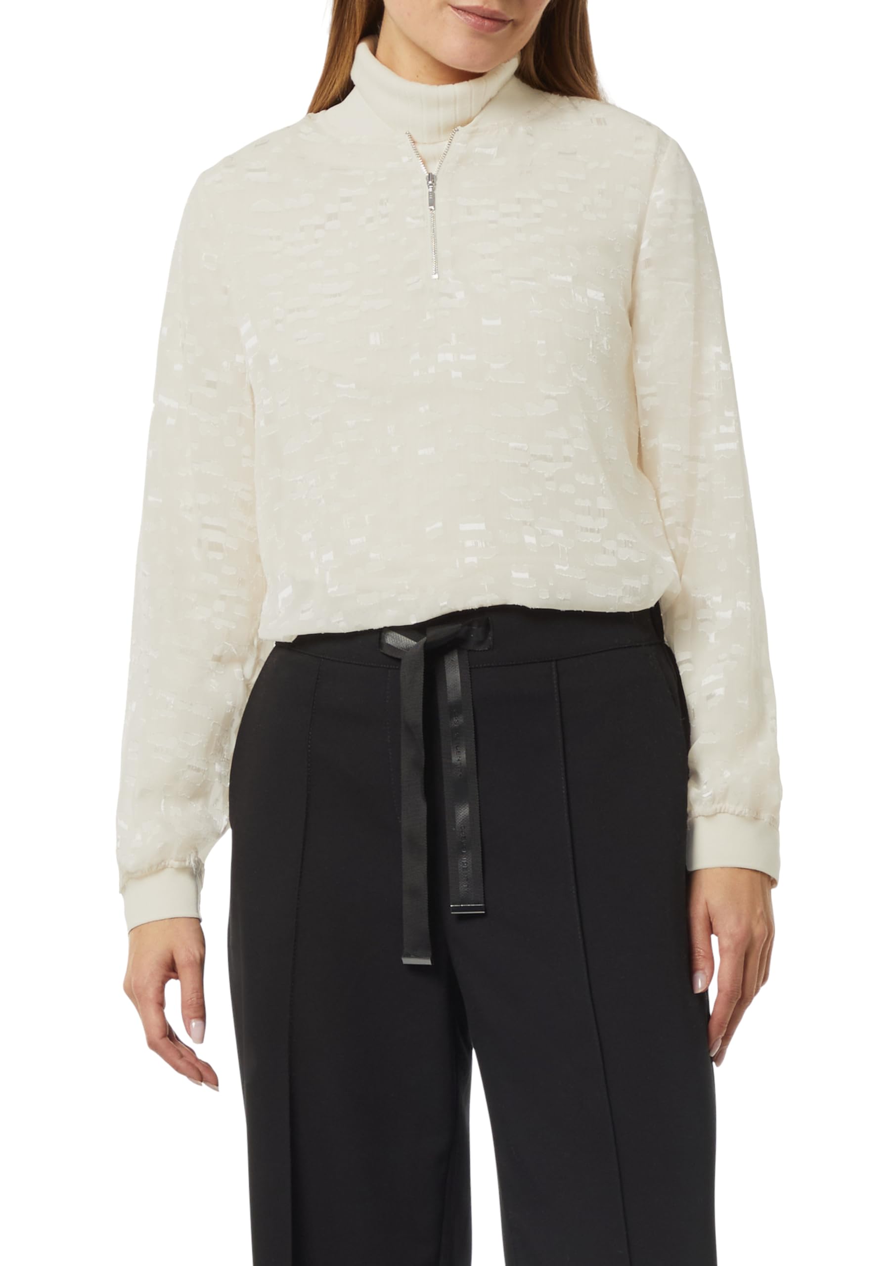 comma-jacquard-bluse-transparent-zip-ausschnitt-minze image 8