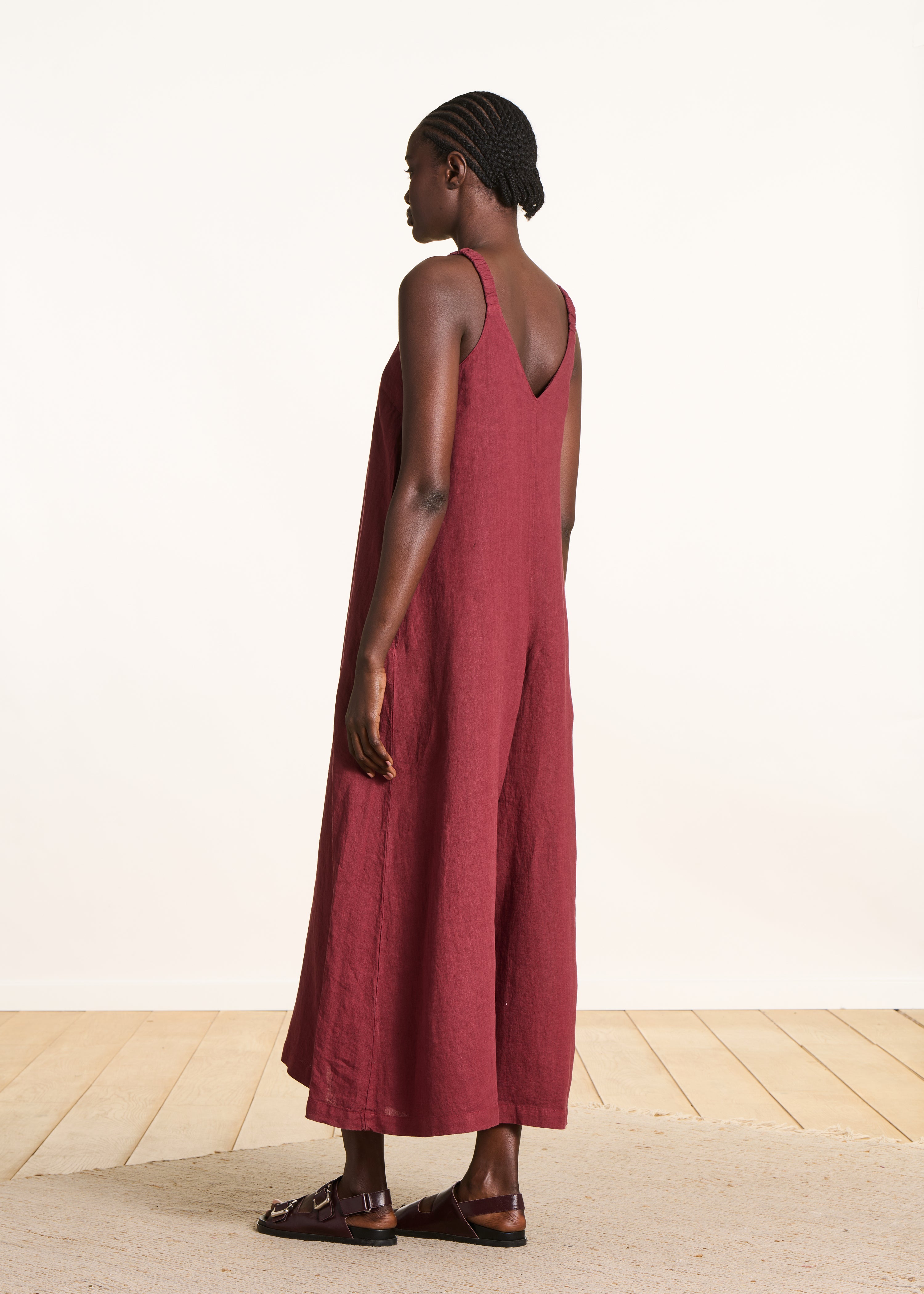 la-f-e-marabout-e-overall-leinen-bordeaux-gr-34-46 image 2