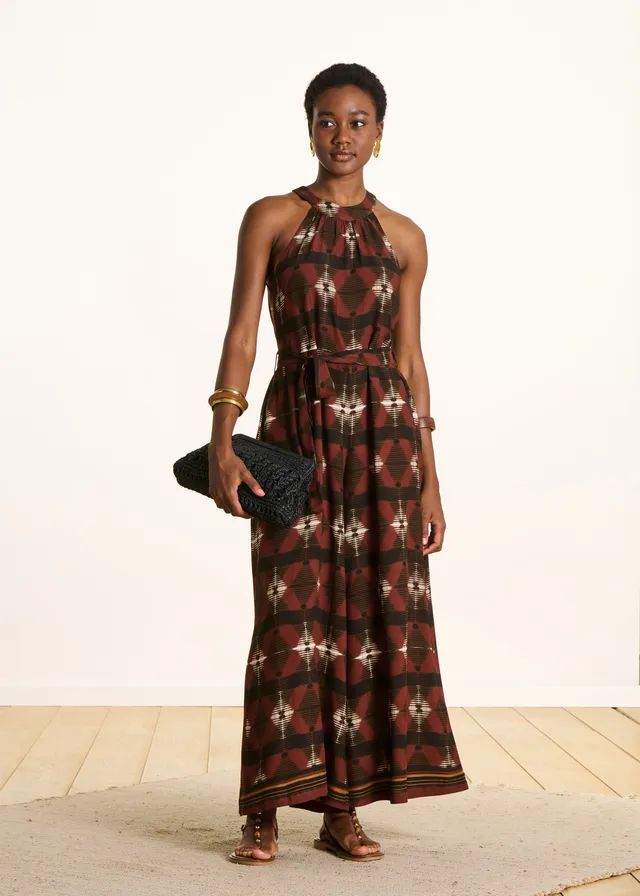la-f-e-marabout-e-faka-overall-print-braun-gr-38-weit image 1