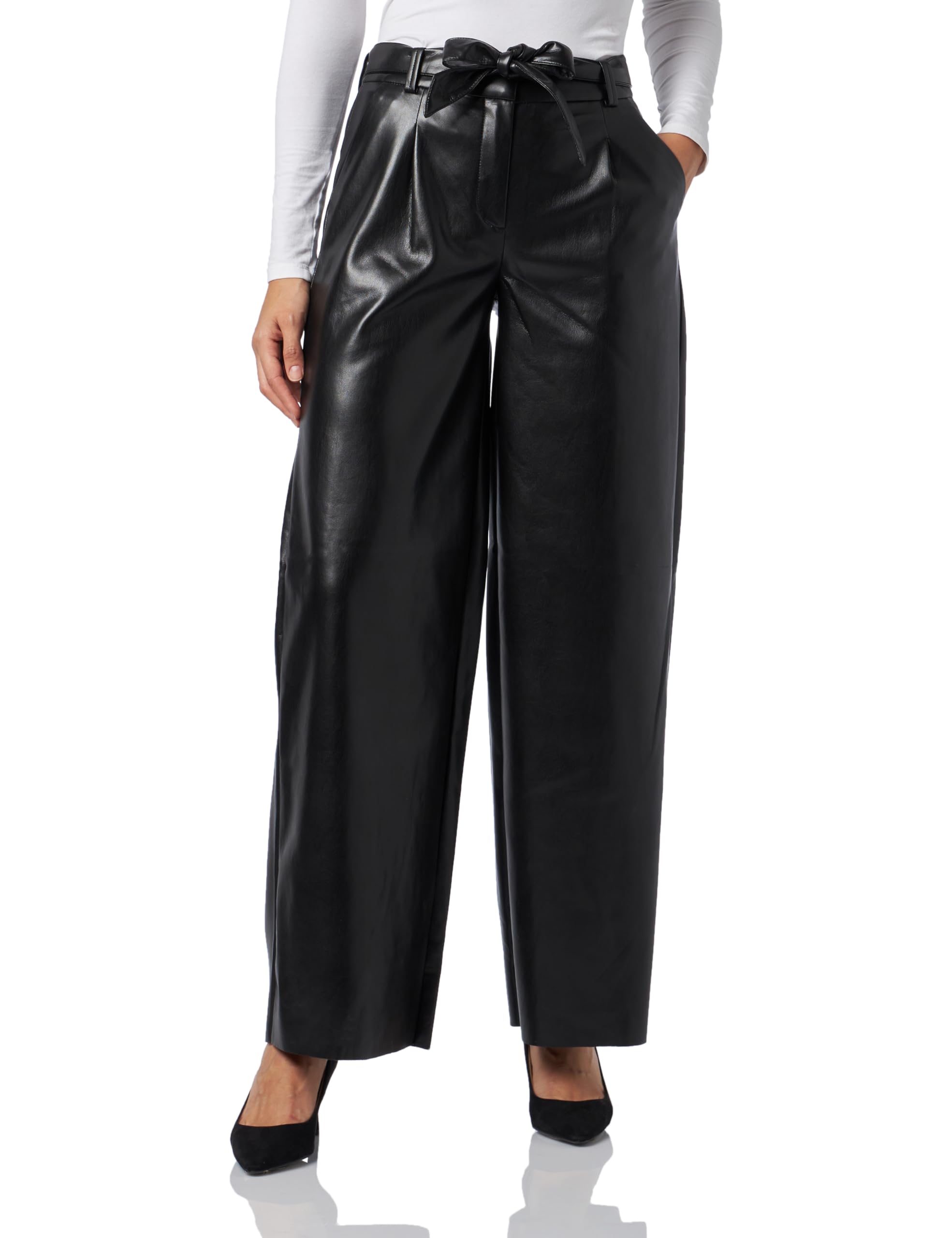 comma-hose-marlenehose-lederlook-gr-42-schwarz image 1