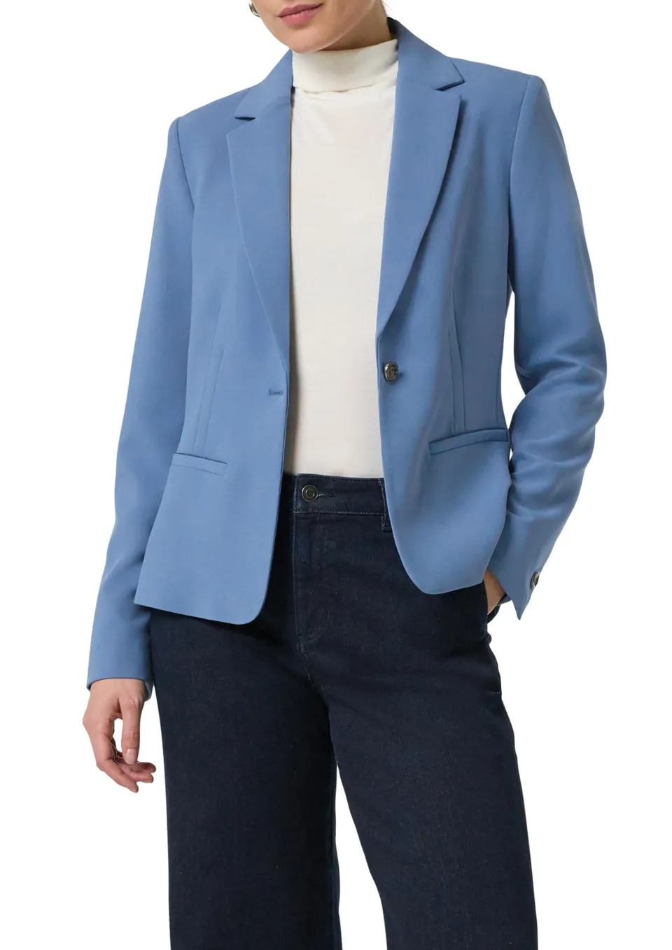 comma-kurzblazer-reverskragen-blazer-gr-44-blau image 1