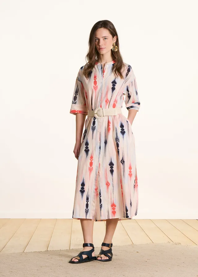 la-f-e-marabout-e-robes-deano-hemdkleid-bio-baumwolle-navy-peach image 1