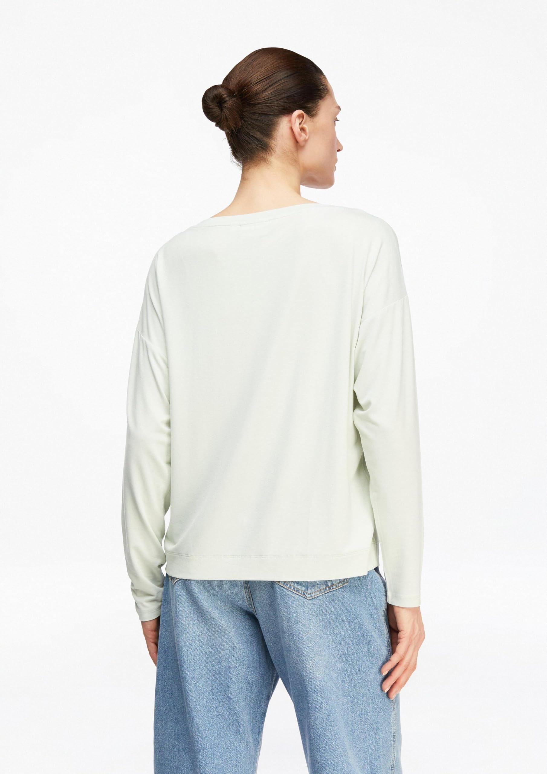 comma-langarm-t-shirt-u-boot-frontprint-pastellt-rkis image 7