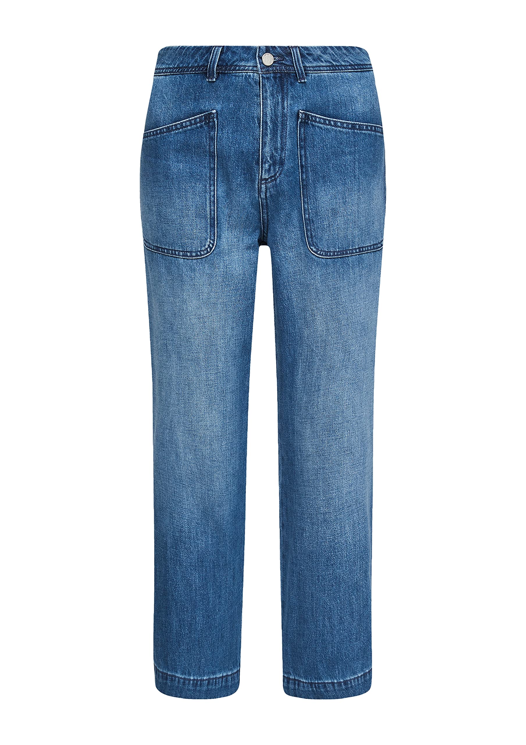 comma-culotte-jeans-damen-denim-high-rise-wide-leg-casual image 2