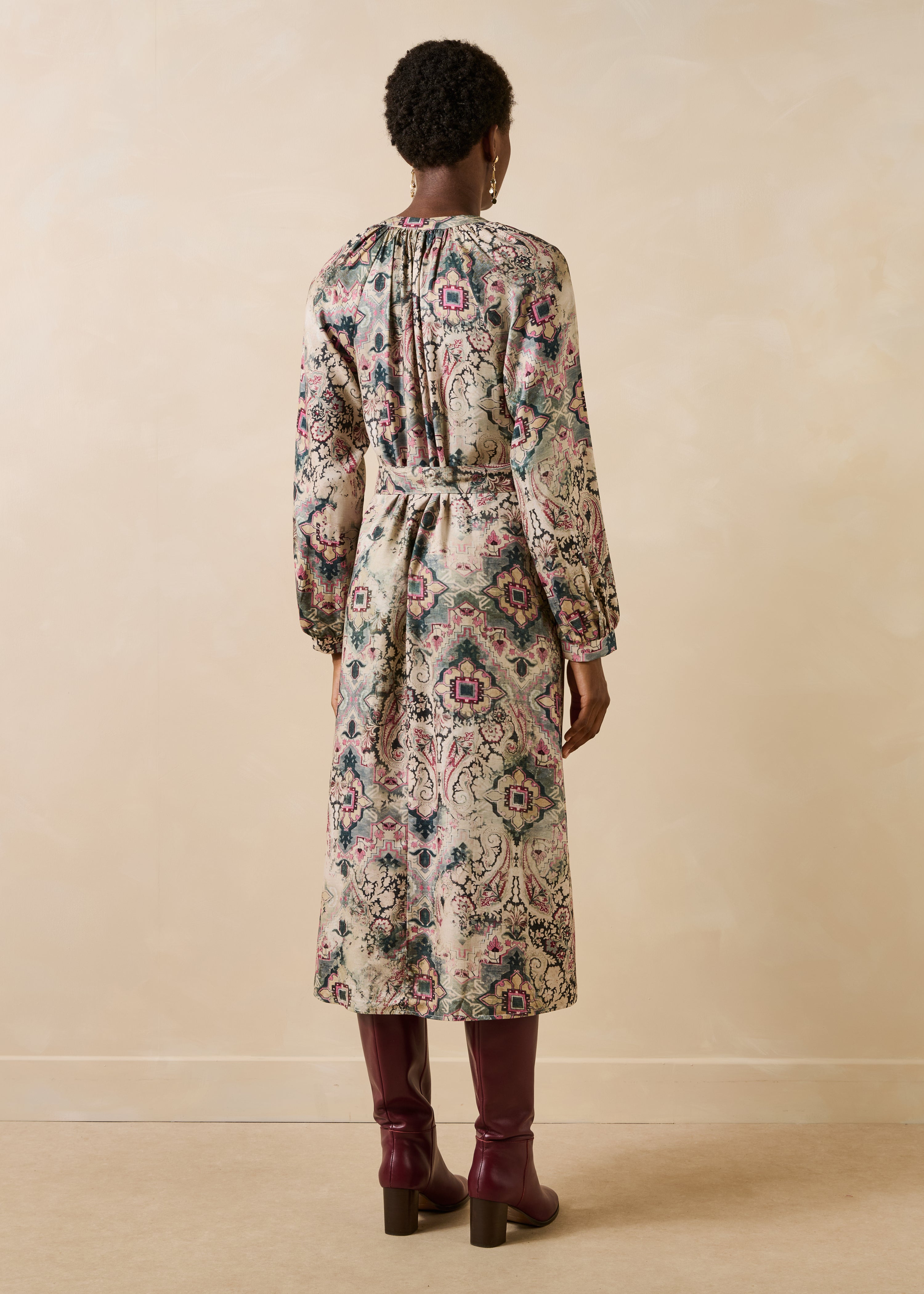 la-f-e-marabout-e-guapi-maxikleid-ecru-print-langarm image 3
