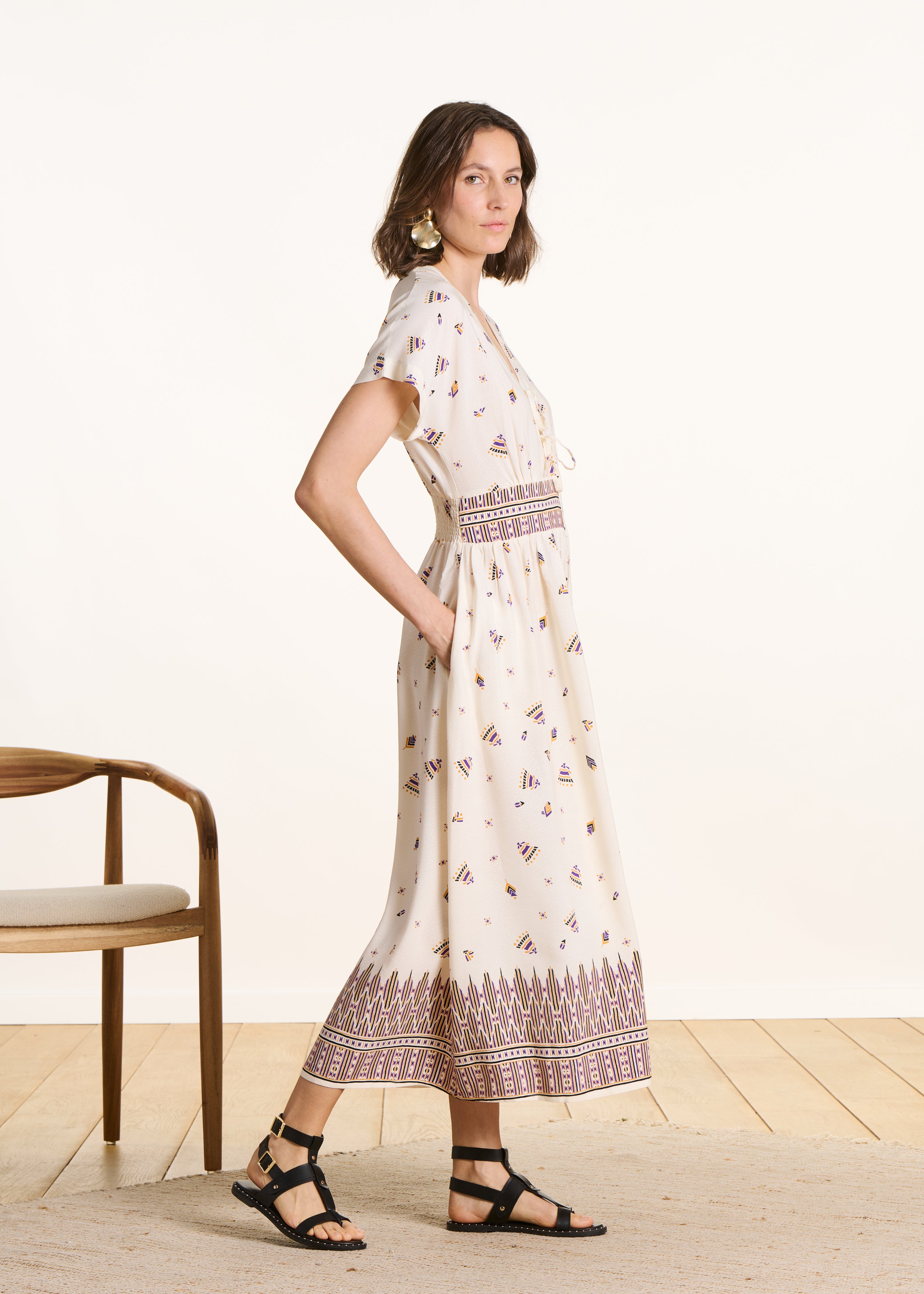 la-f-e-marabout-e-fioni-maxikleid-ecru-ethno-print image 2